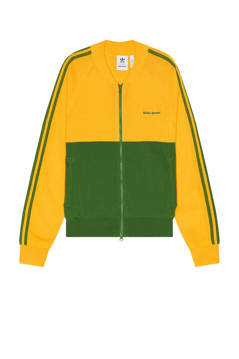 Image 1 of adidas by Wales Bonner Knit in Bold Gold & Crew Green