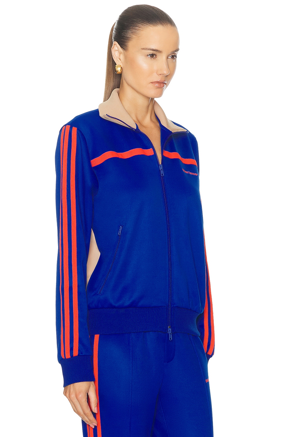 Shop Adidas Originals Jersey Track Sweater In Team Royal Blue