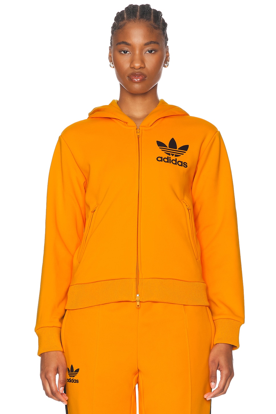 Image 1 of adidas by Wales Bonner Track Hoodie in Eqt Orange S16