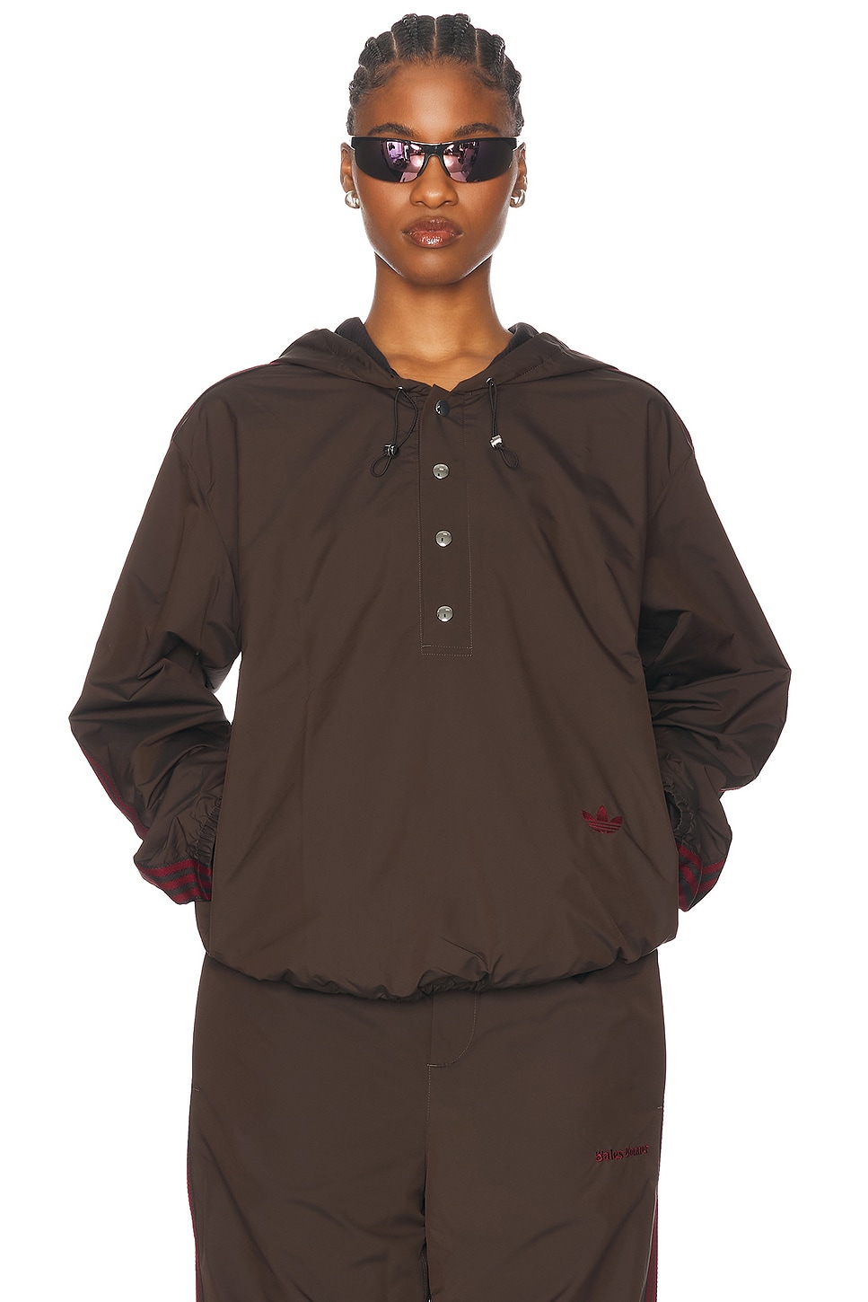 Image 1 of adidas by Wales Bonner Anorak in Night Brown