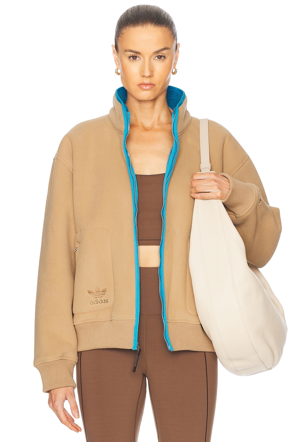 Fleece Jacket in Beige