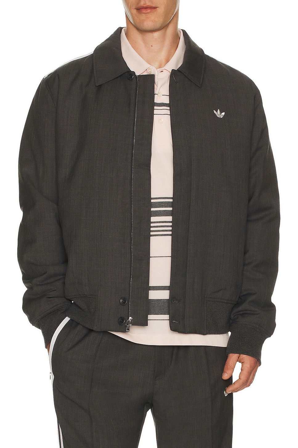 Image 1 of adidas by Wales Bonner Wool Blouson in Dark Grey Heather
