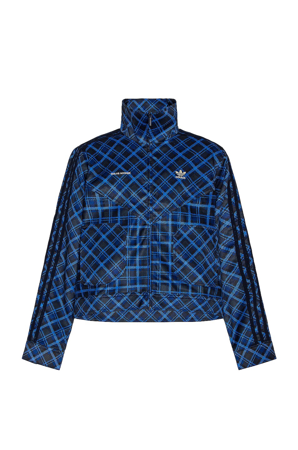 Image 1 of adidas by Wales Bonner Tartan Track Top in Blue