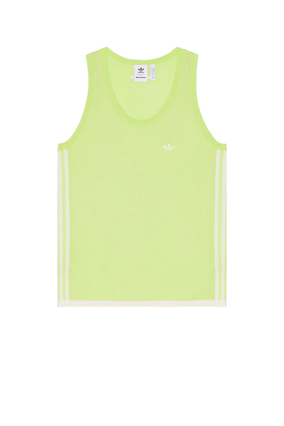 Shop Adidas Originals Knit Vest In Semi Frozen Yellow & Chalk White
