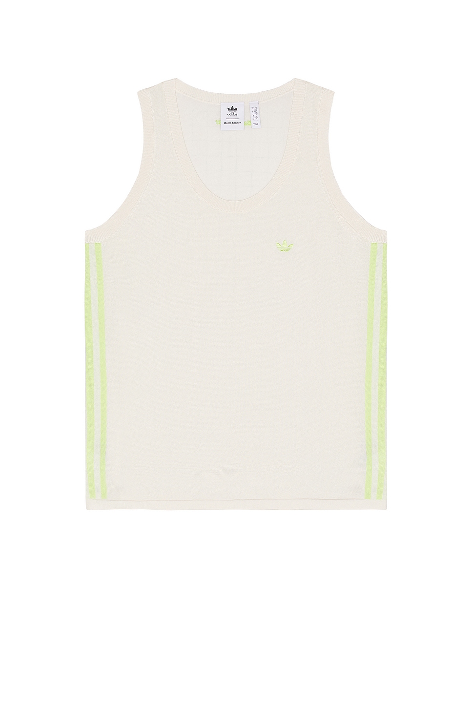 Image 1 of adidas by Wales Bonner Knit Vest in Chalk White & Semi Frozen Yellow