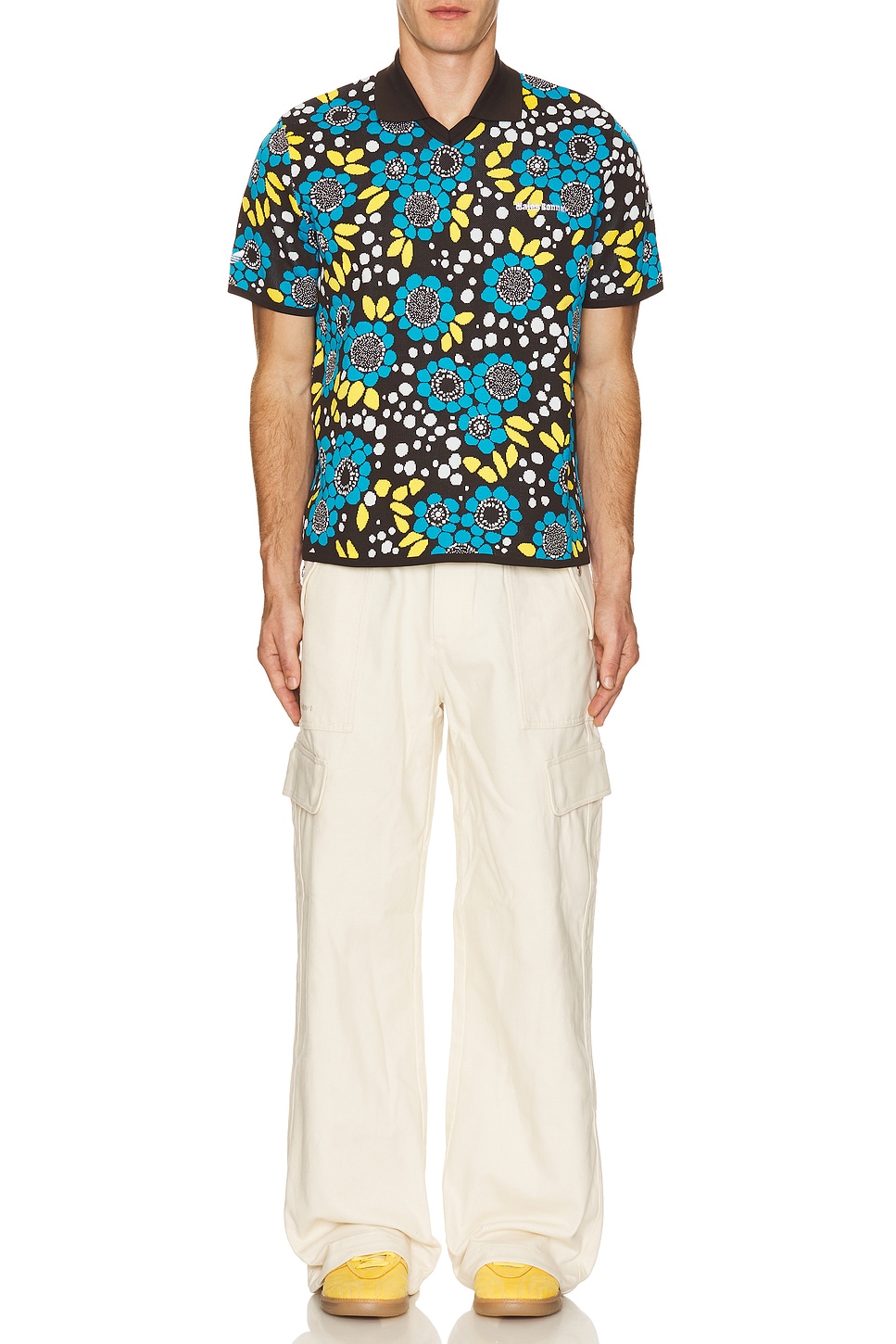 Image 1 of adidas by Wales Bonner Polo Shirt in Multicolor