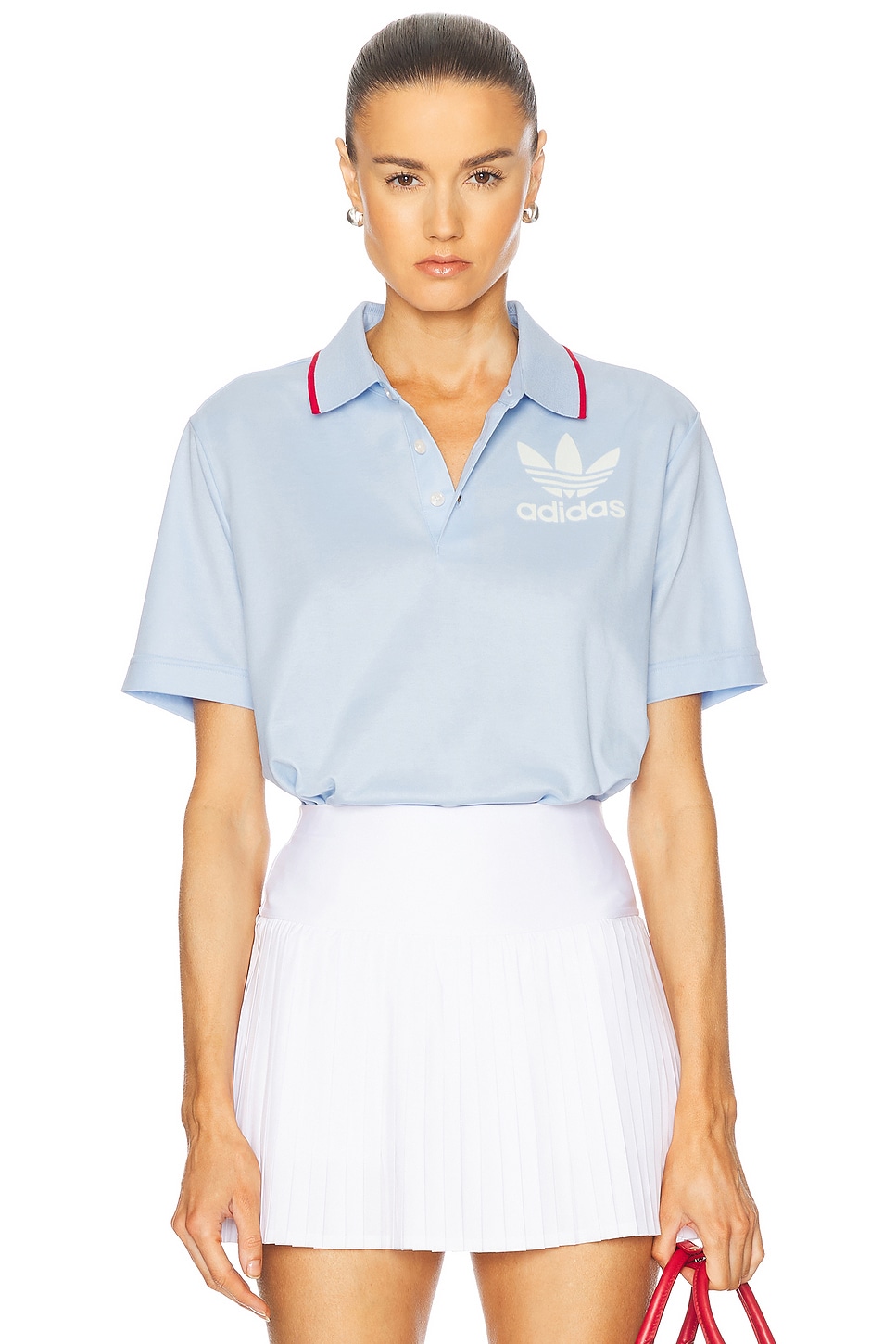 Image 1 of adidas by Wales Bonner Polo Shirt in Glow Blue