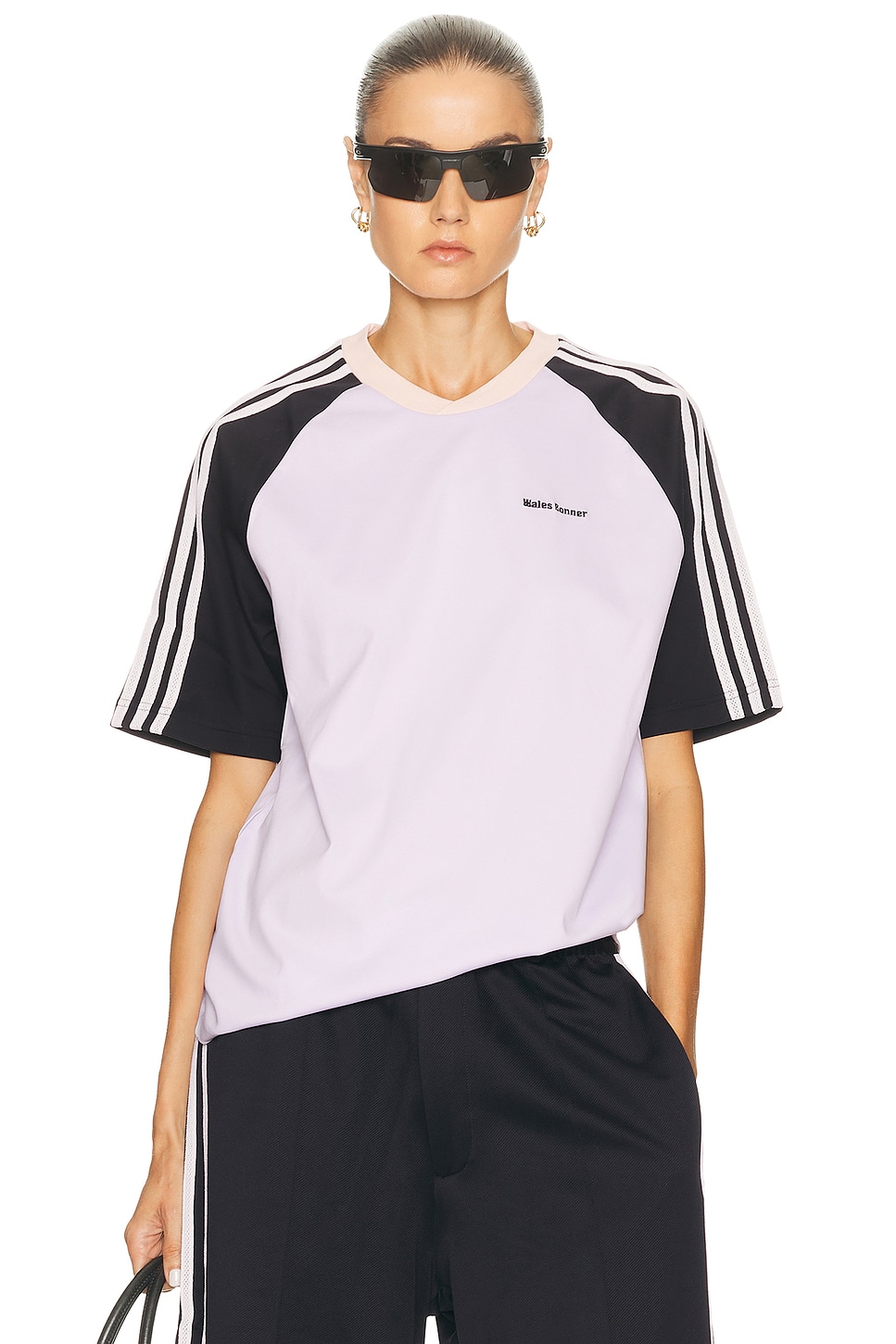 Image 1 of adidas by Wales Bonner Football Tee in Light Purple