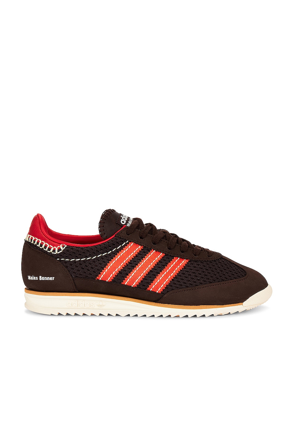 Image 1 of adidas by Wales Bonner Sl72 Knit in Dark Brown, Collegiate Orange & Scarlet