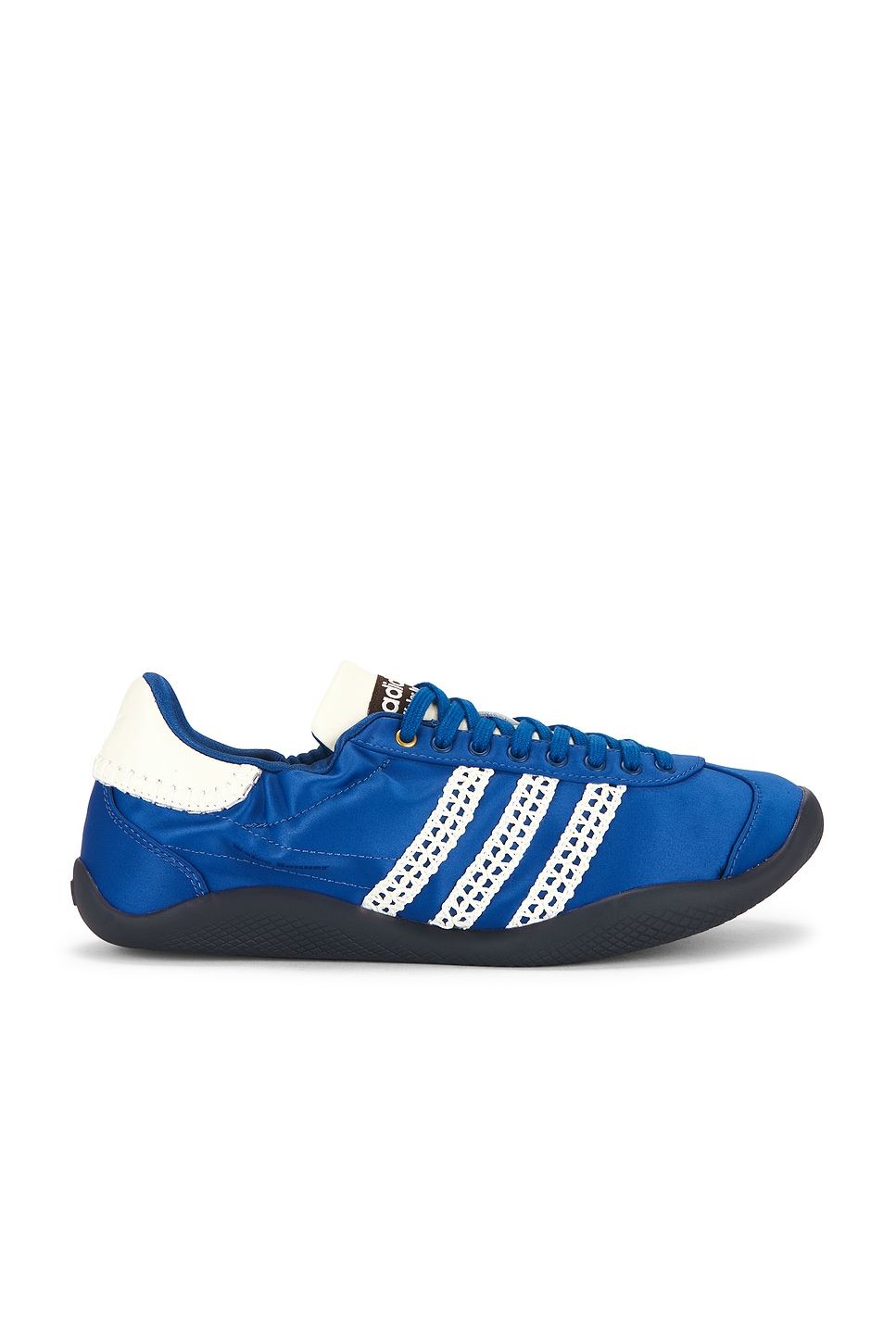 Image 1 of adidas by Wales Bonner Karintha Lo Satin Sneaker in Blue Quartz