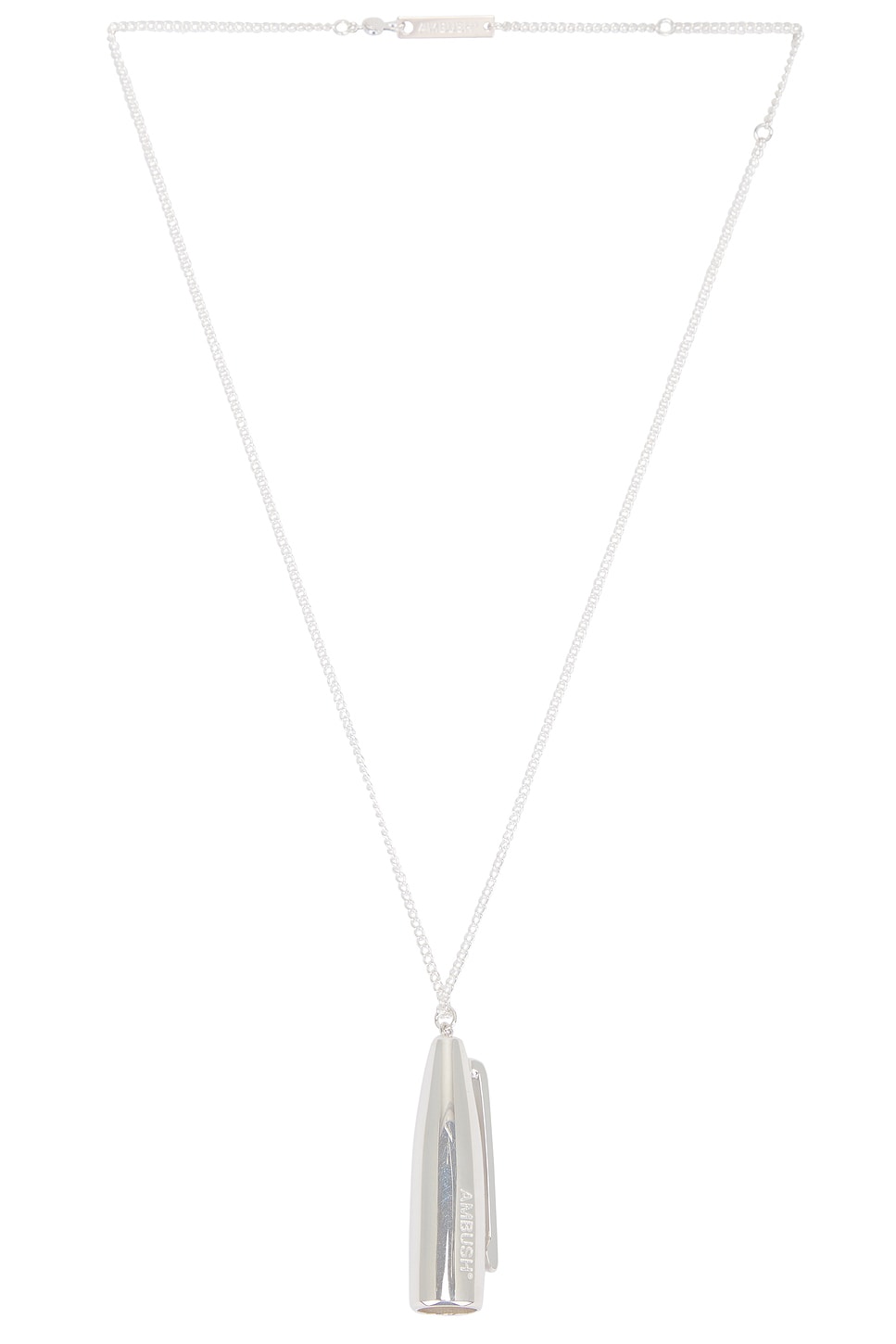 Shop Ambush Market Cap Charm Necklace In Silver