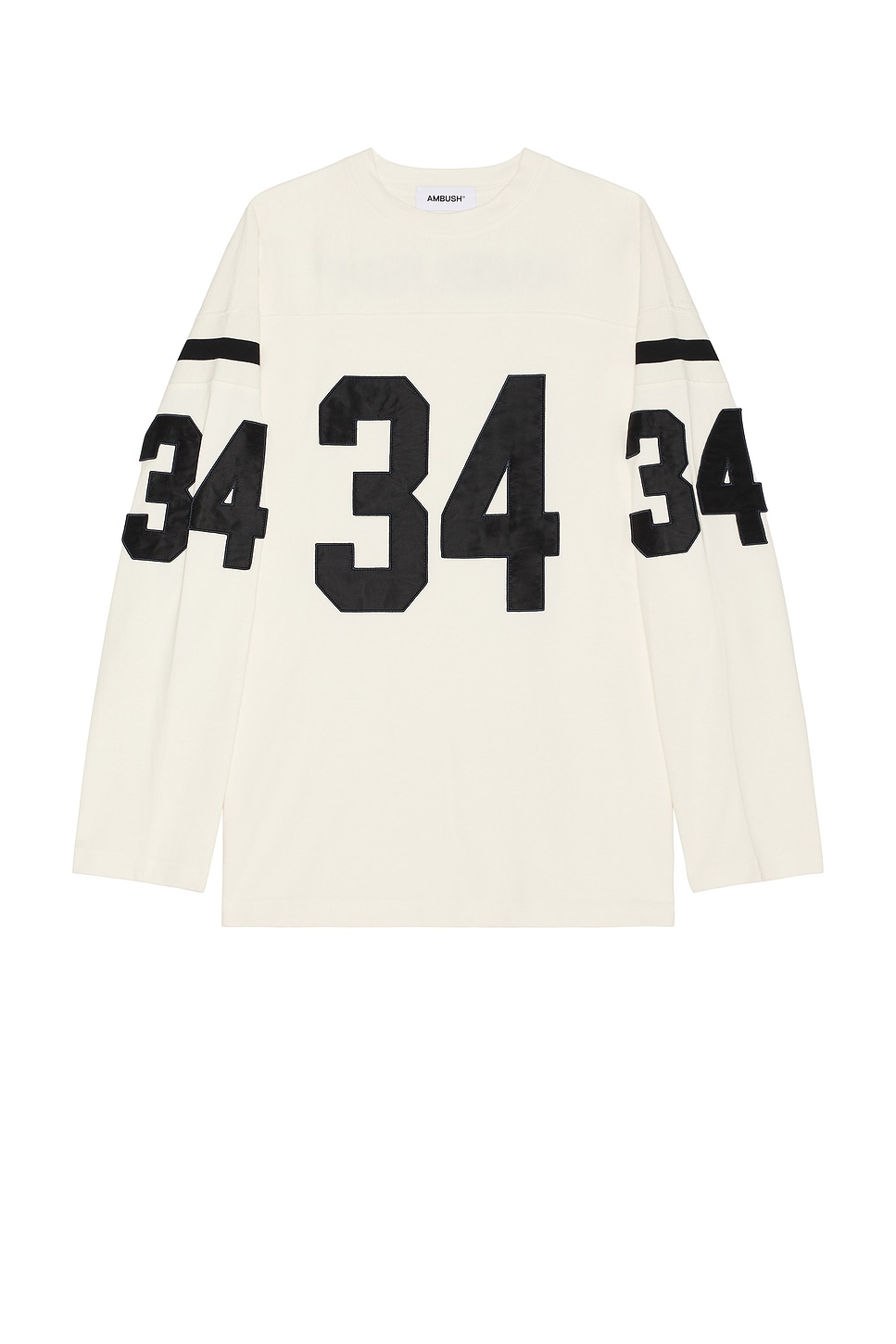 Image 1 of Ambush Football Longsleeve T-Shirt in Tofu Tap