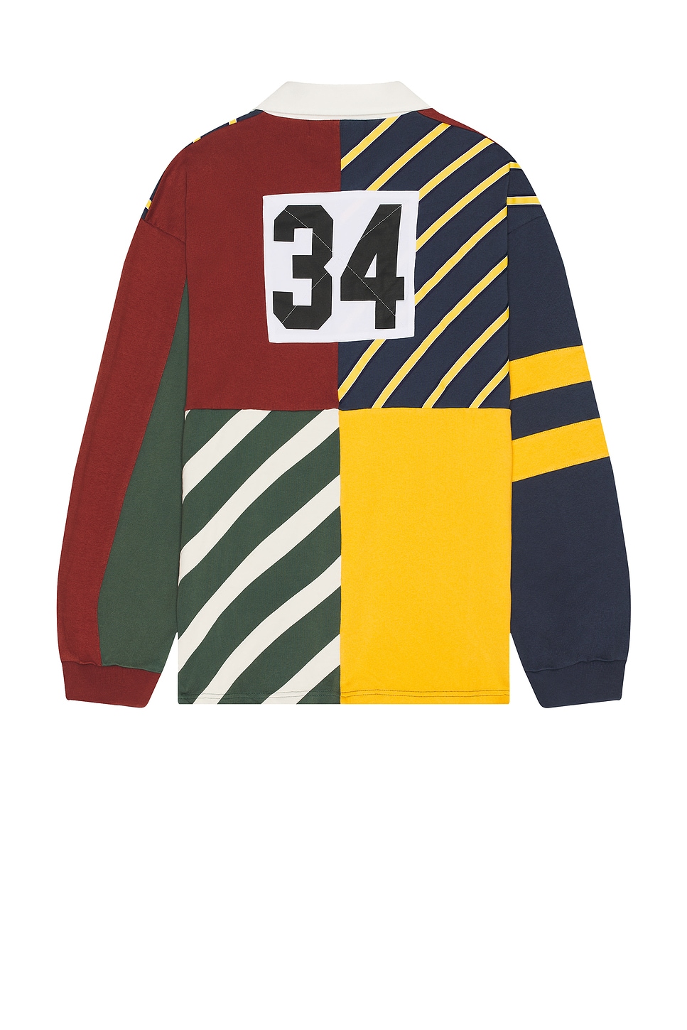 Shop Ambush Patchwork Rugby Shirt In Multi