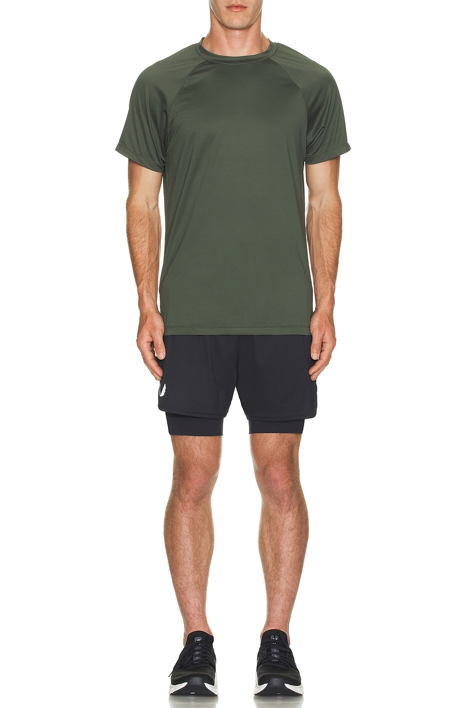 Image 1 of ASRV Aerosilver Fitted Tee in Olive