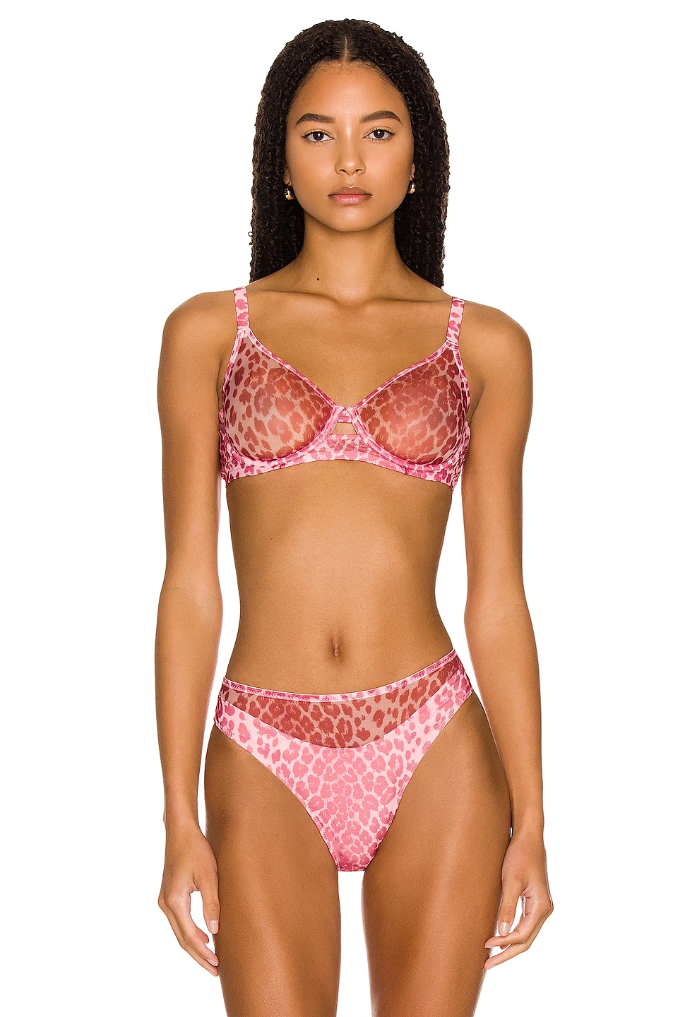 Image 1 of Agent Provocateur Lucky Bra in Pink Leopard