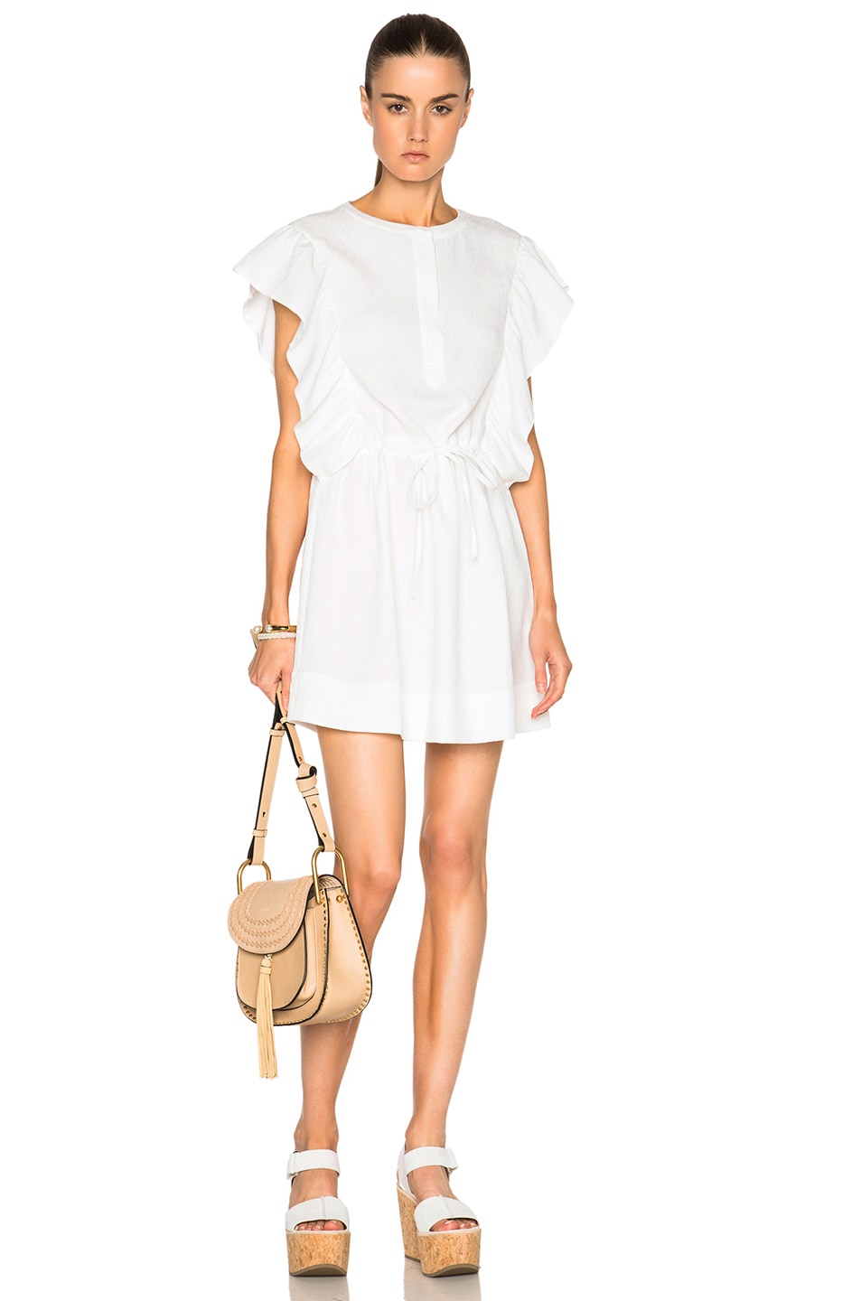 Image 1 of Athe by Vanessa Bruno Ewenn Dress in Ivory