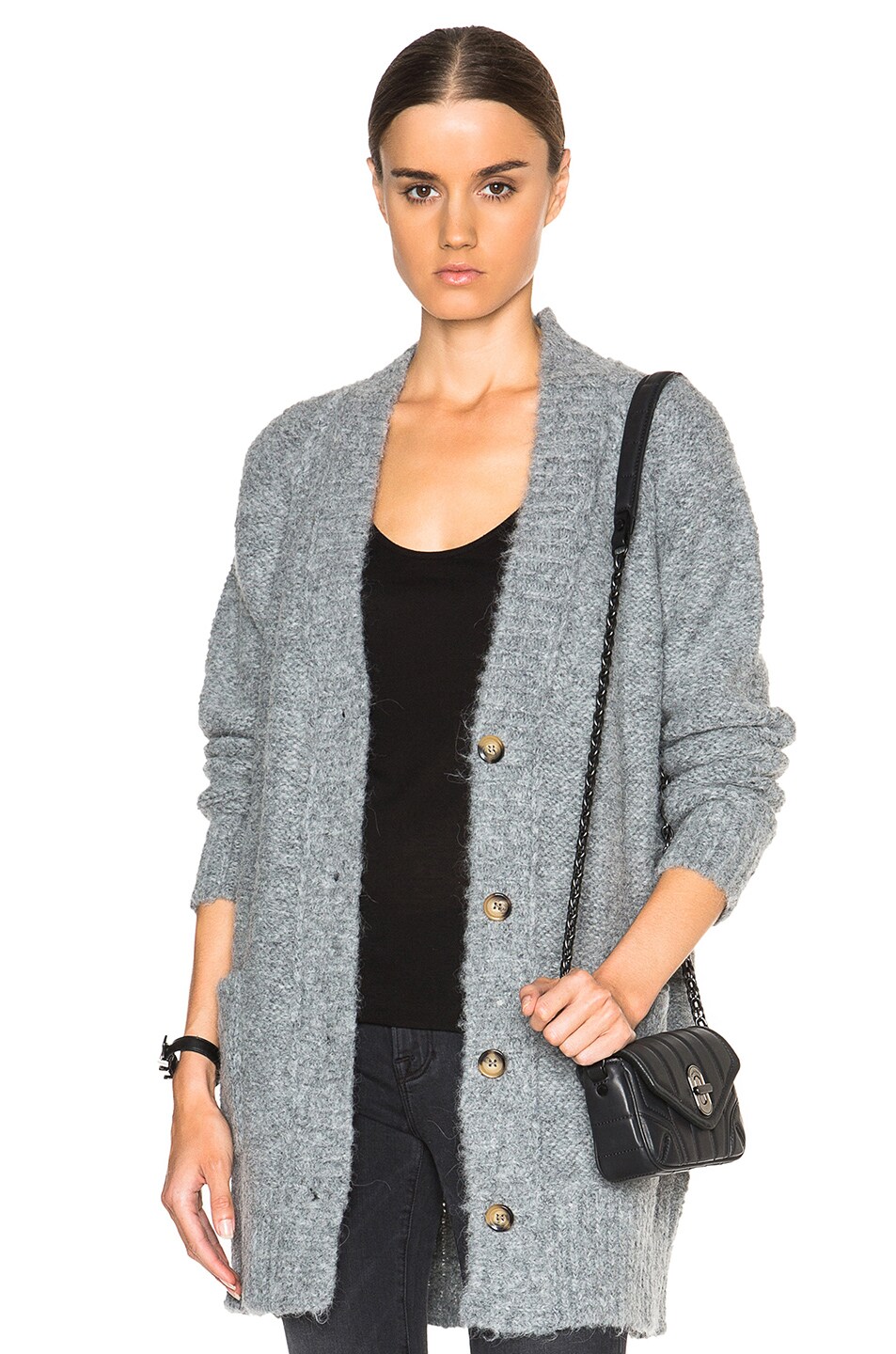 Image 1 of Athe by Vanessa Bruno Duras Cardigan in Gris Fume