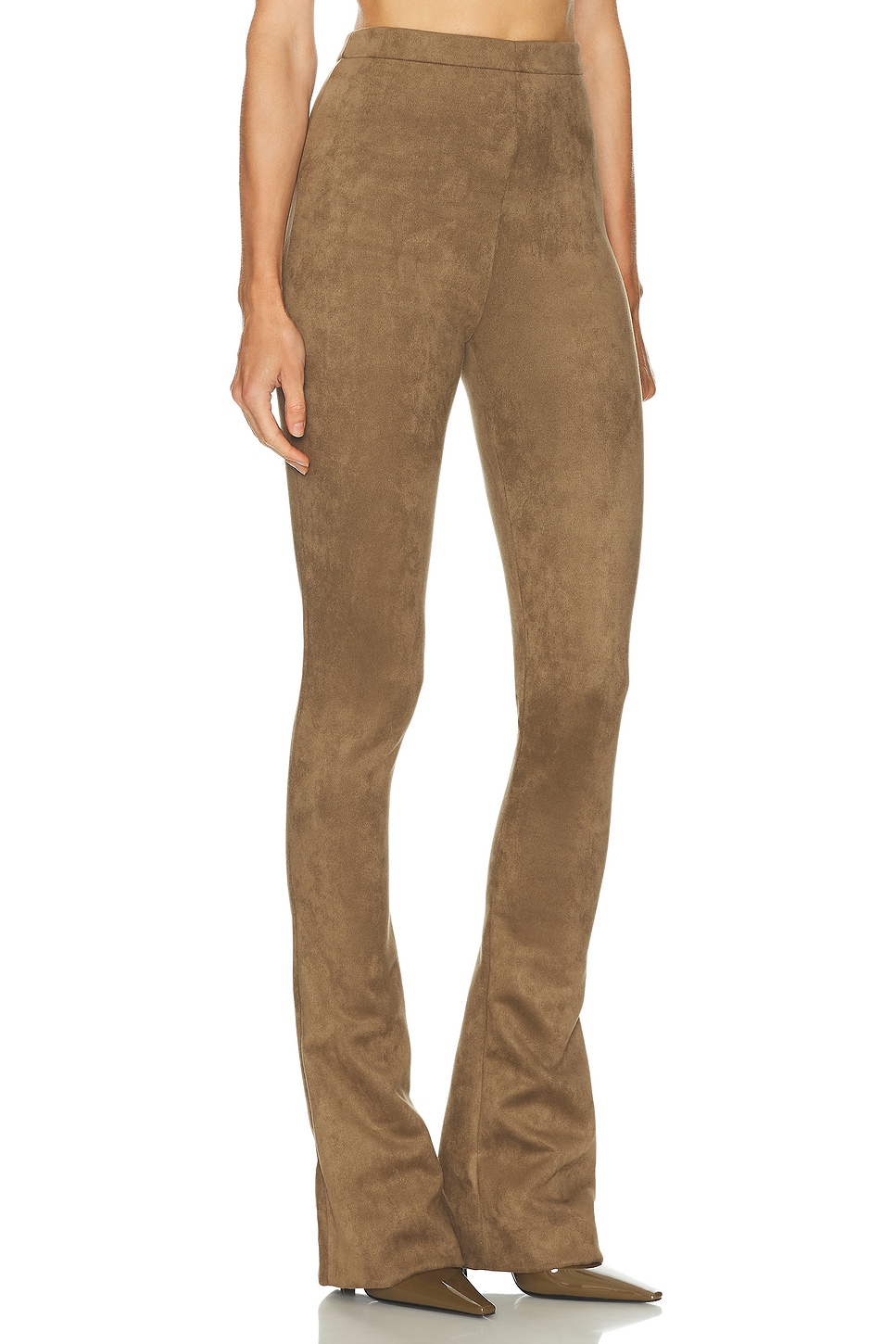 Atlein High Waisted Fit Pant In Brown