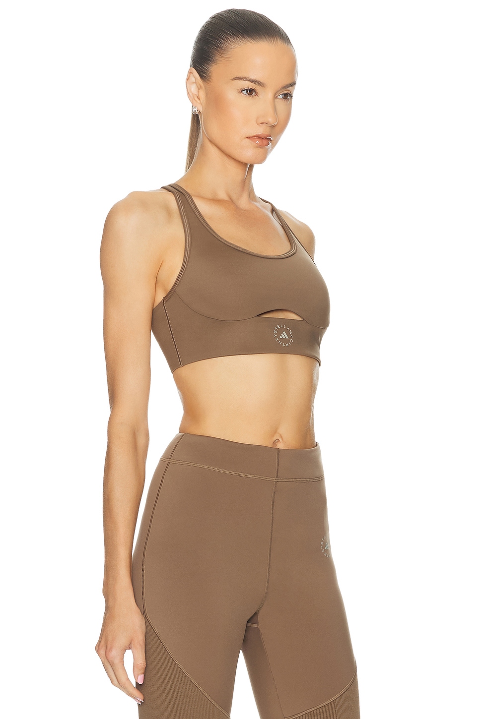 Adidas By Stella Mccartney Truestrength Yoga Bra In Brown