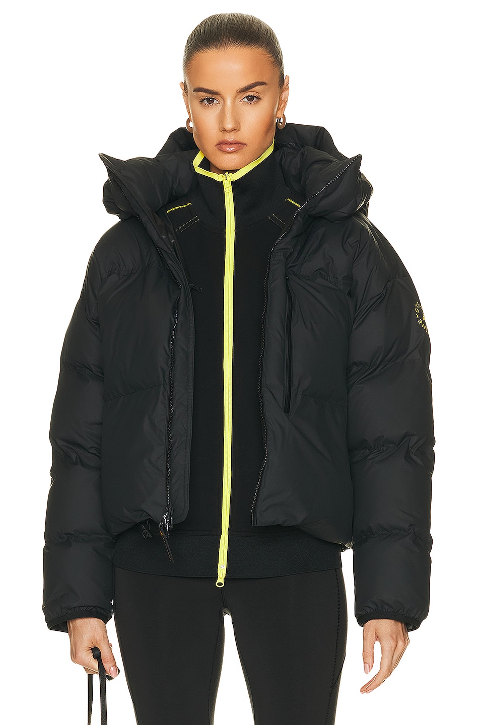 Image 1 of adidas by Stella McCartney Short Padded Winter Jacket in Black