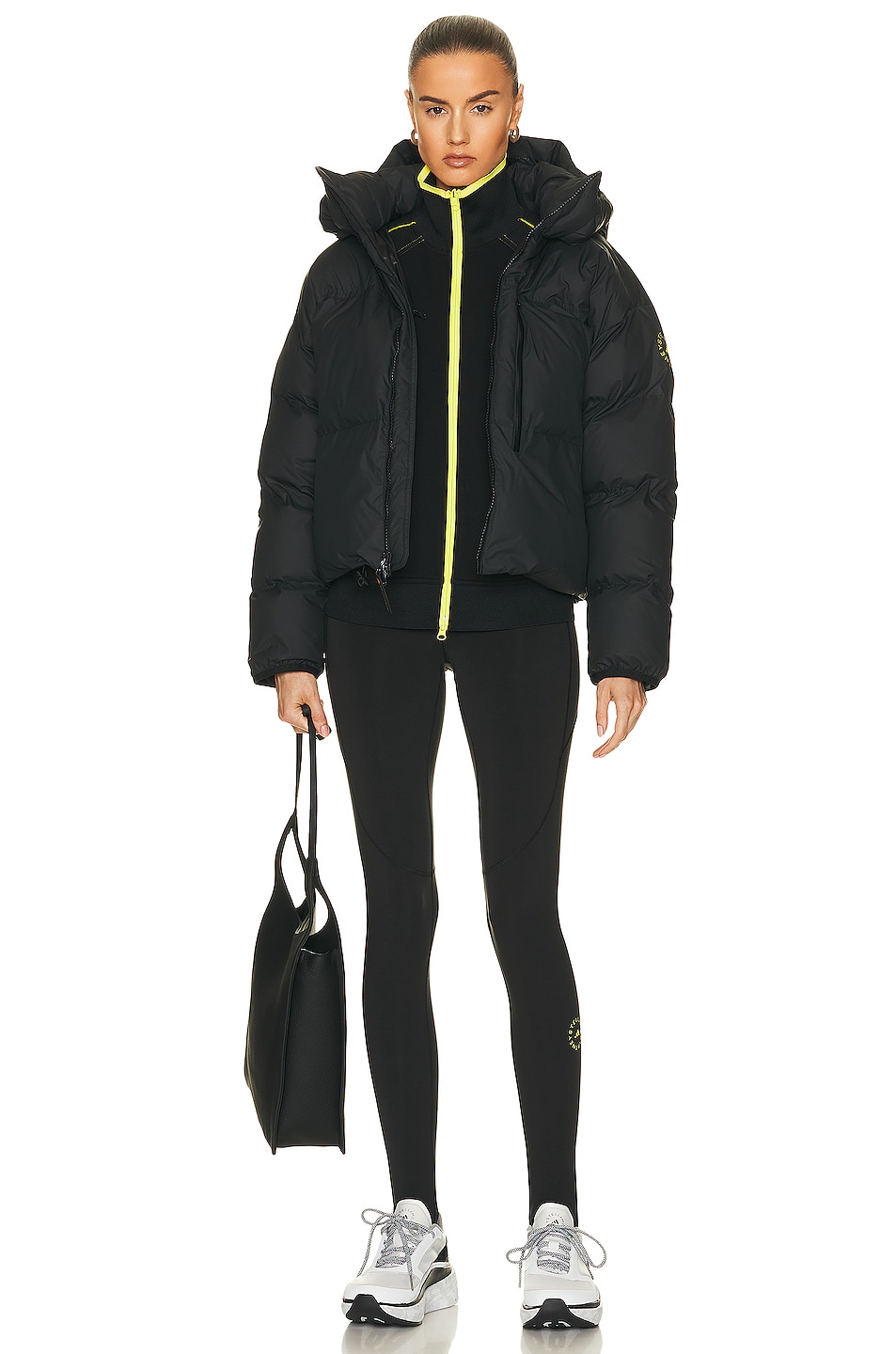 adidas by Stella McCartney Short Padded Winter Jacket in Black FWRD