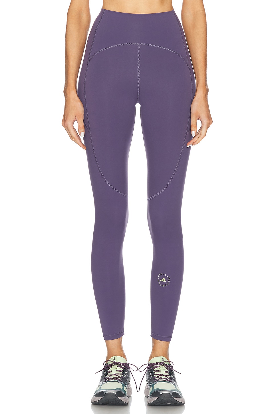 Shop Adidas By Stella Mccartney Truestrength Yoga 7/8 Leggings In Trace Purple