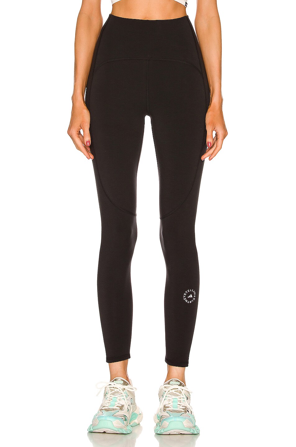 Image 1 of adidas by Stella McCartney True Strength Yoga 7/8 Tight Legging in Black