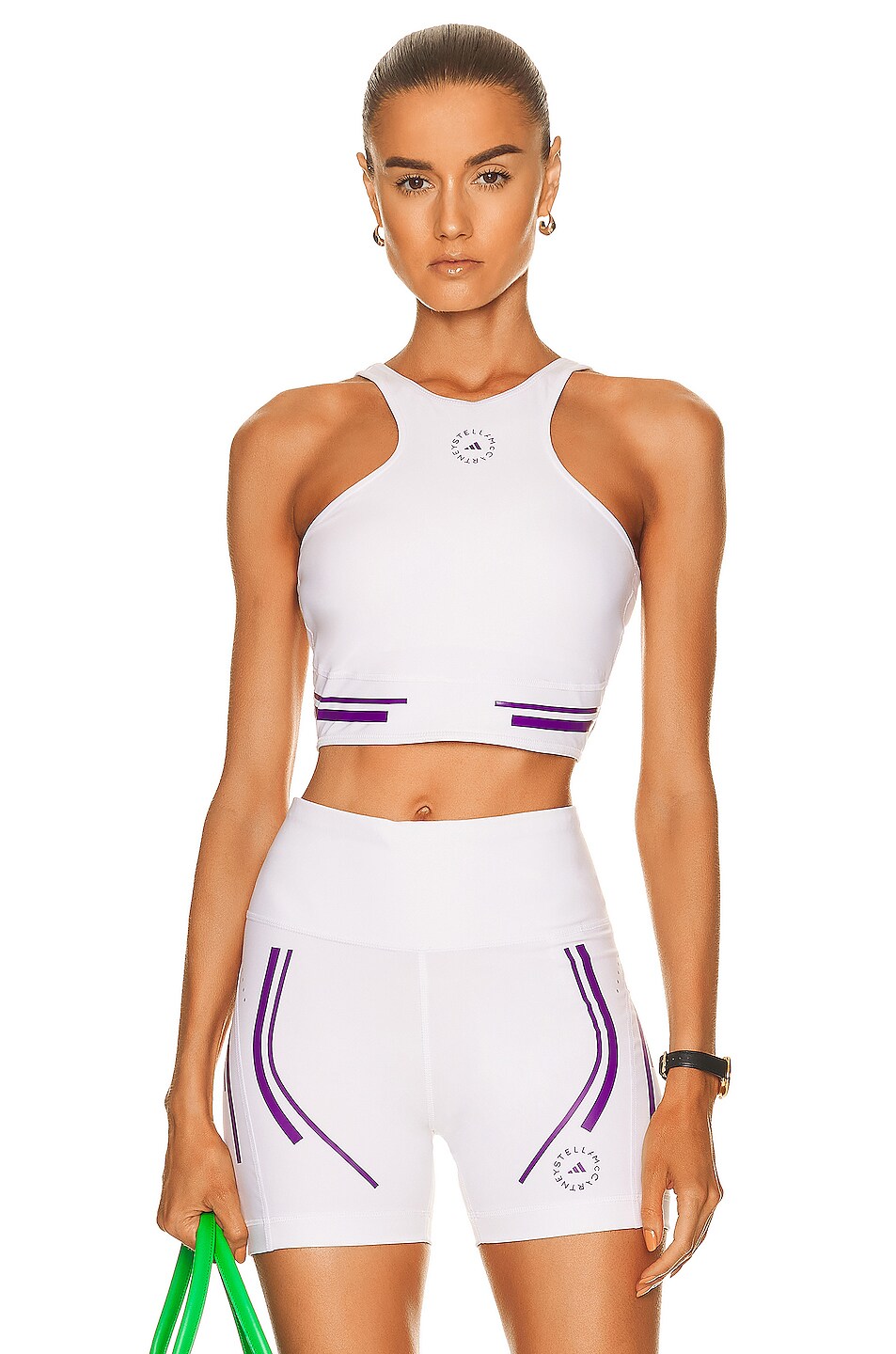 Image 1 of adidas by Stella McCartney True Pace Crop Top in White