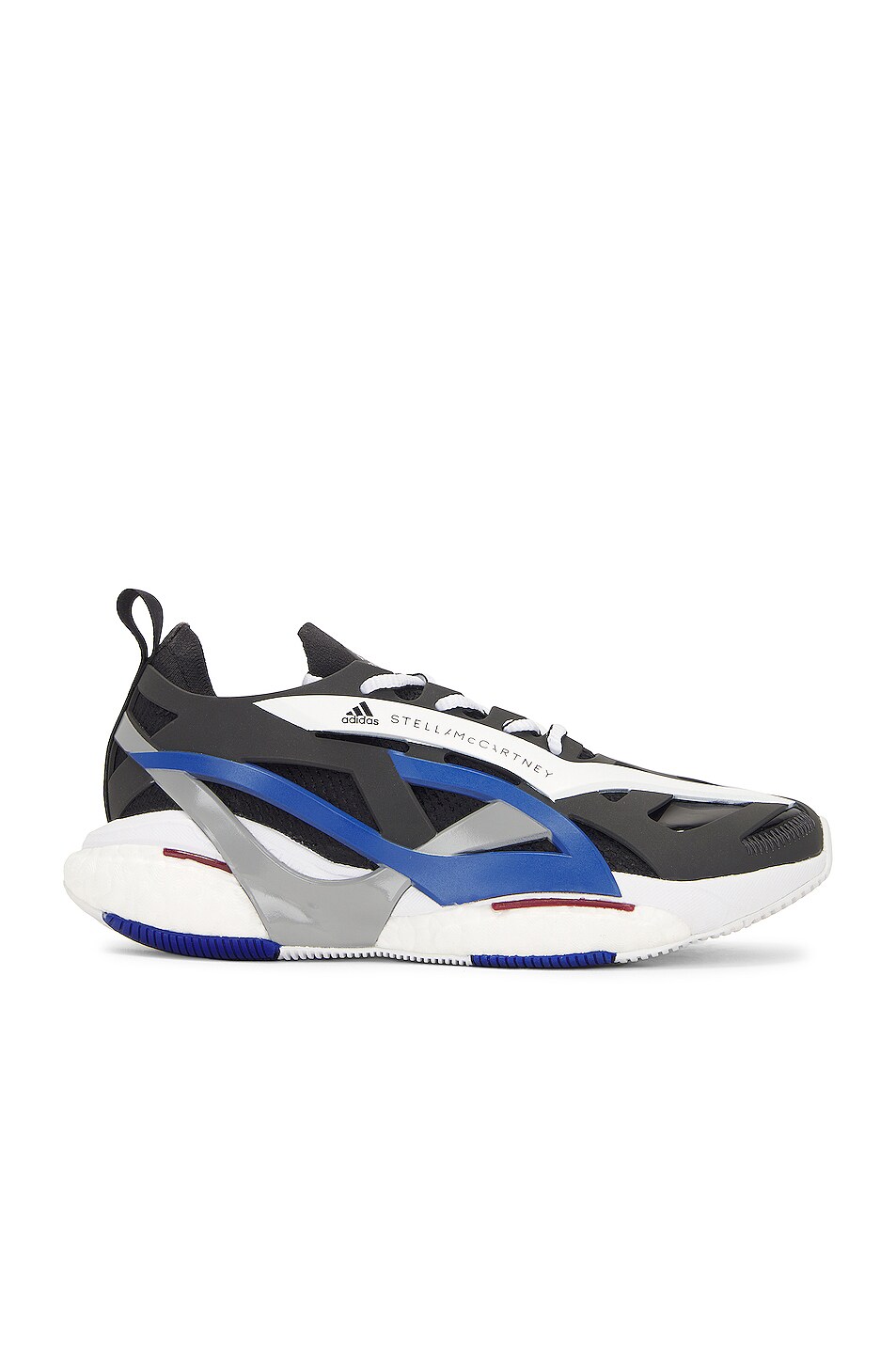 Image 1 of adidas by Stella McCartney Solarglide Sneaker in Core Black, Power Blue, & White