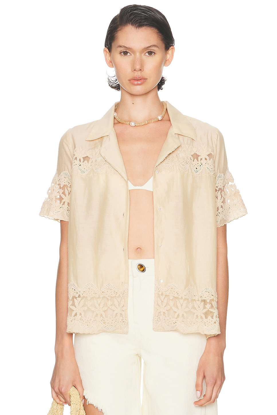 Image 1 of All That Remains Evelyn Shirt in Stone