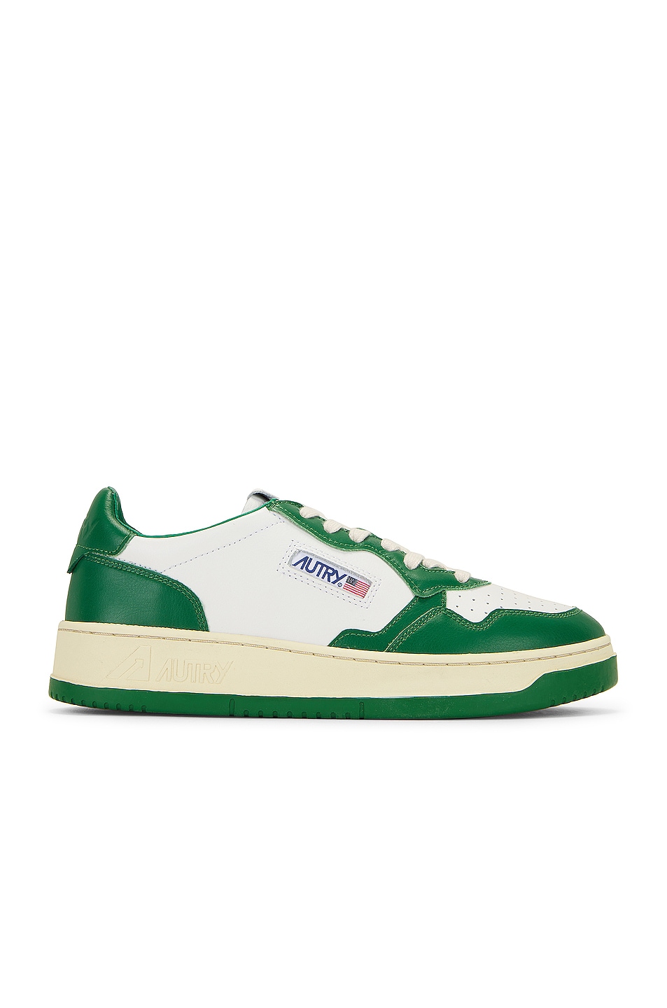 Image 1 of Autry Medalist Low Sneaker in White & Green