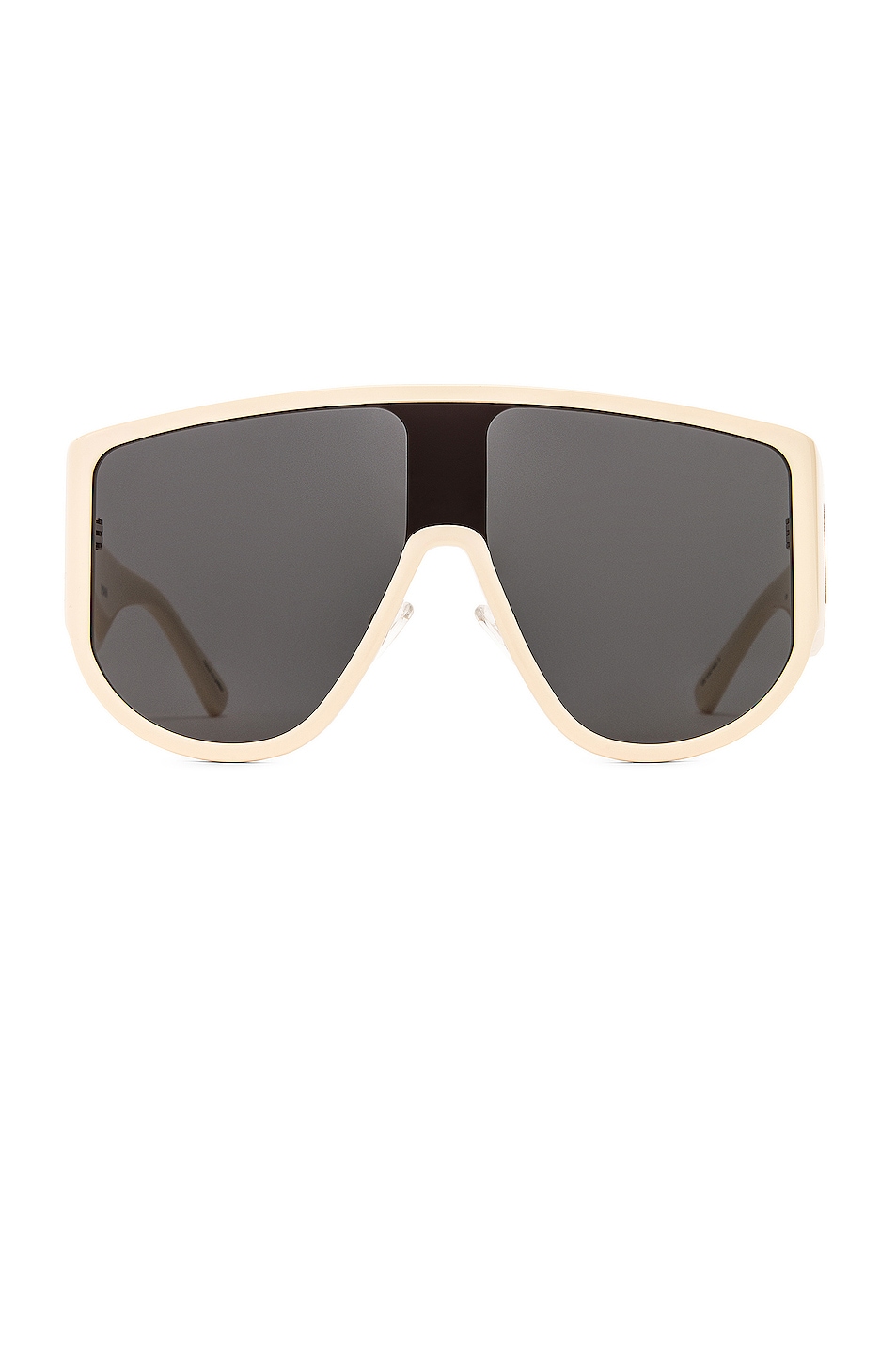 Image 1 of THE ATTICO Iman Shield Sunglasses in Cream & Yellow Gold