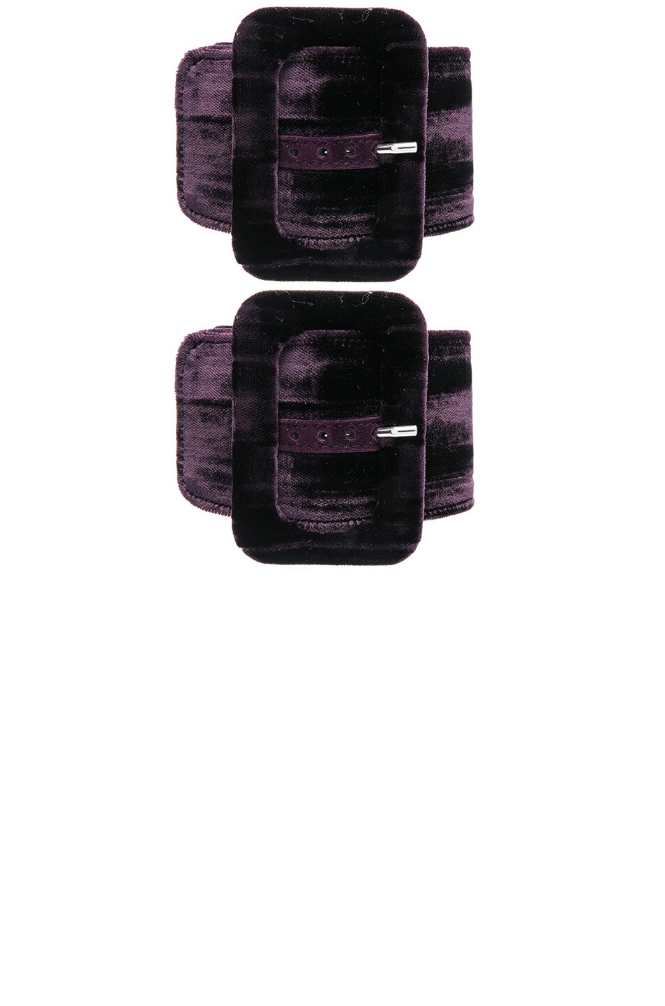 Image 1 of THE ATTICO Anklets in Plum Mafle Velvet