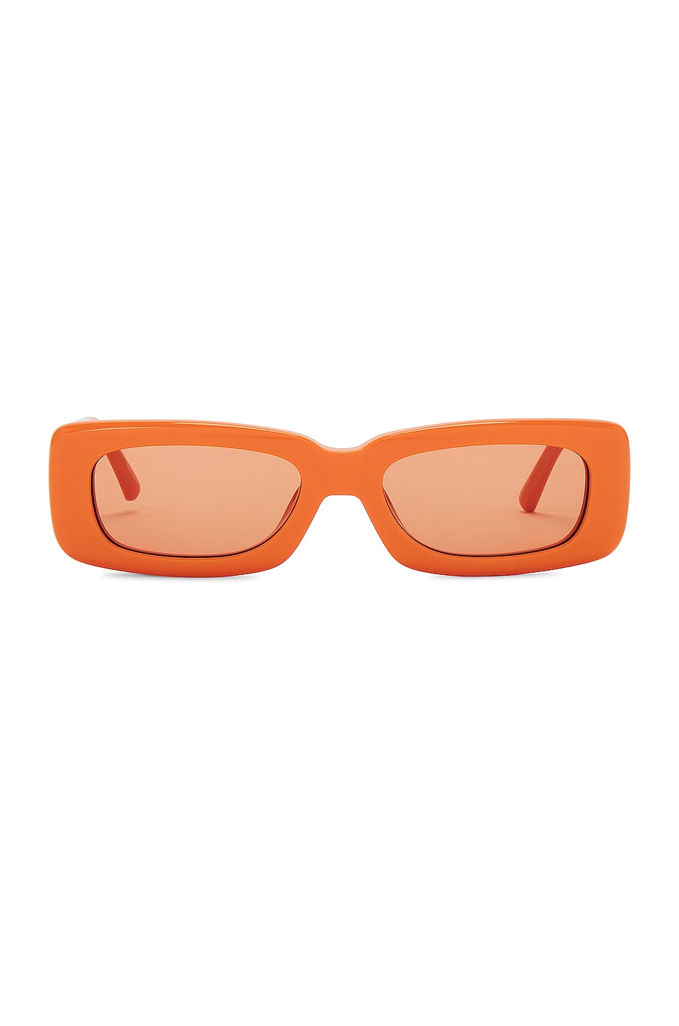 Mini Marfa Rectangular Sunglasses in Orange