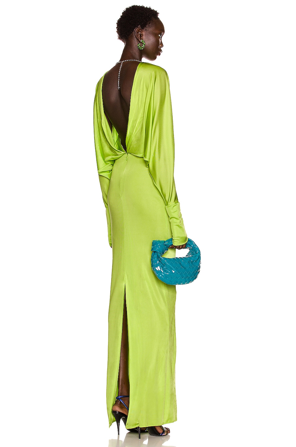 Image 1 of THE ATTICO Ophelia Gown in Lime