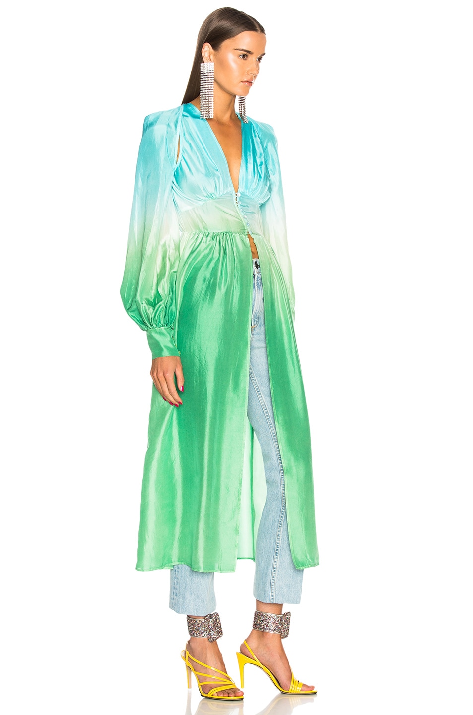 Robe Attico BlueTealamp; OmbreFwrd In Green Dress uZiPkOX