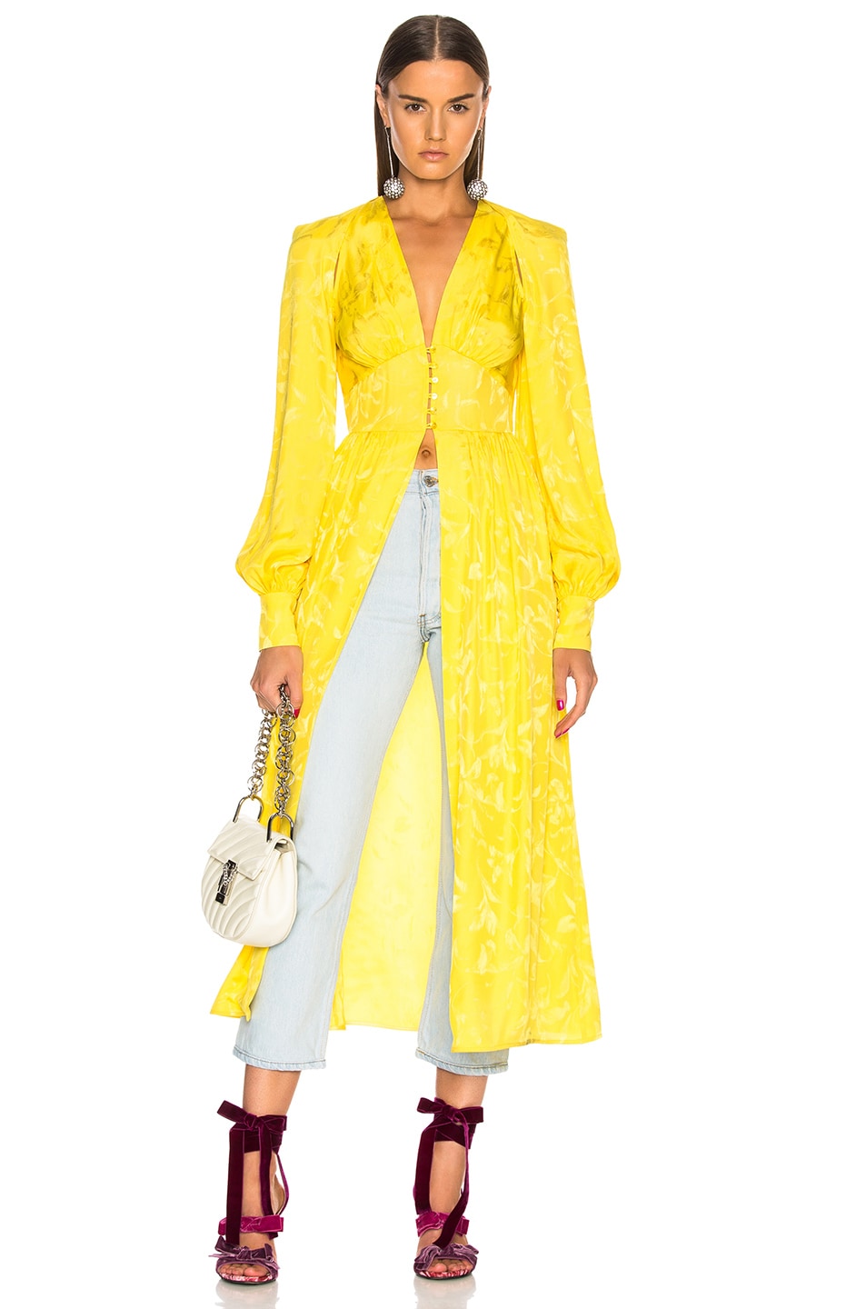 Image 1 of THE ATTICO Robe Dress in Yellow