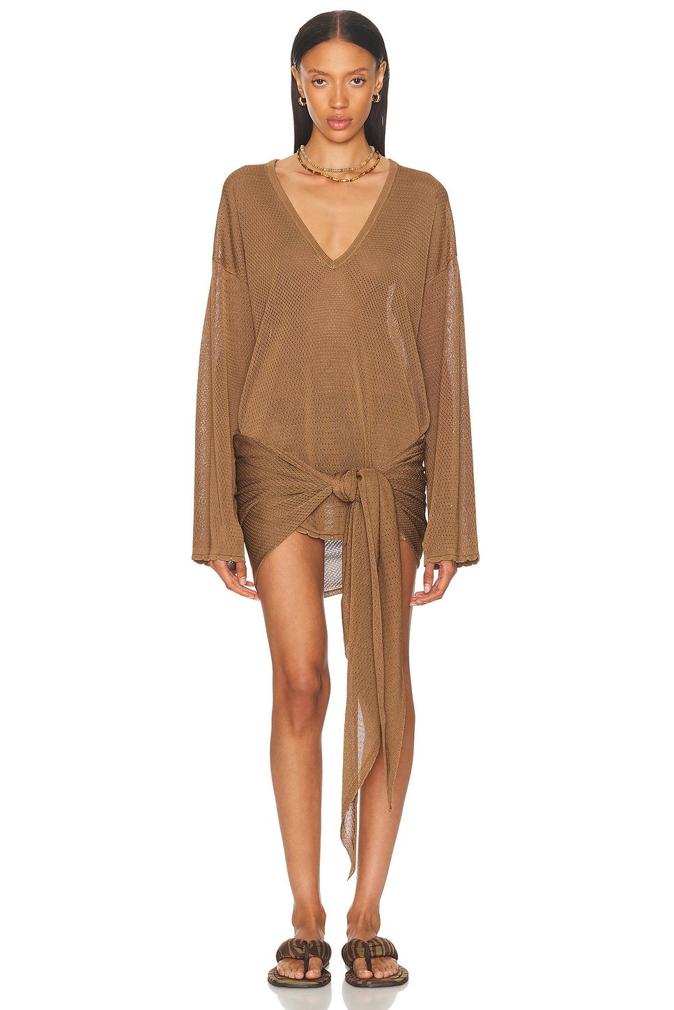 Image 1 of THE ATTICO Mini Dress in Mustard