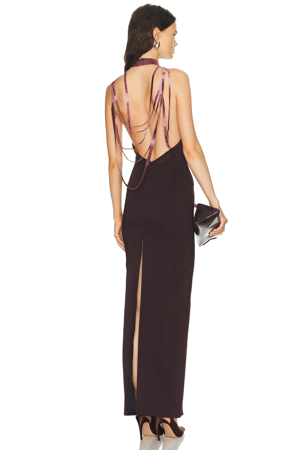Image 1 of THE ATTICO Chain Gown in Dark Grapes