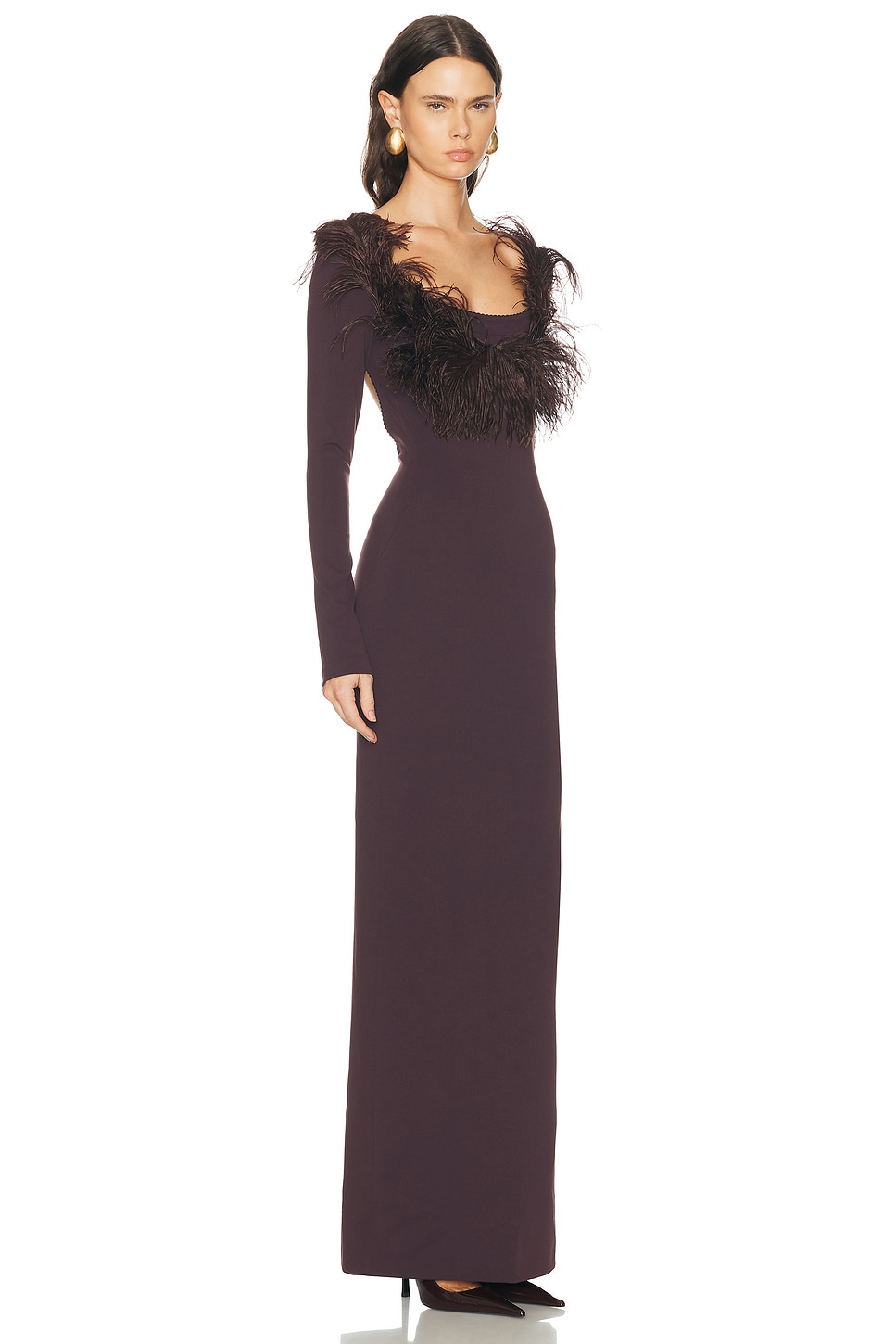 Long Feather Gown