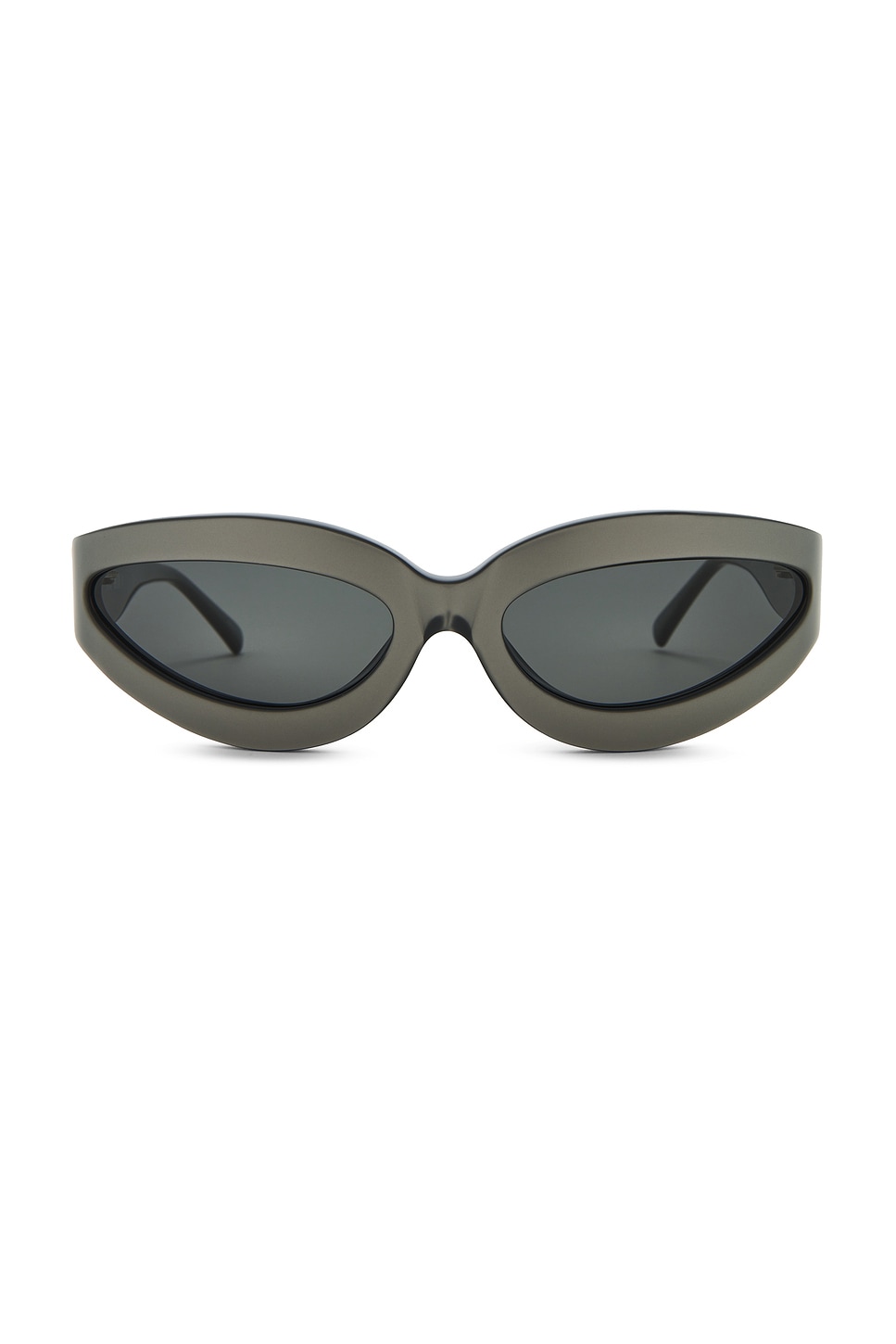 Oval Sunglasses in Metallic Silver