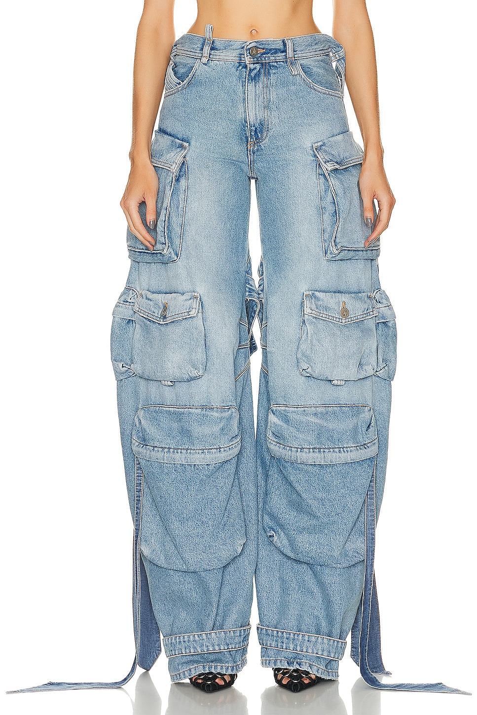 Image 1 of THE ATTICO Cargo Pant in Sky Blue