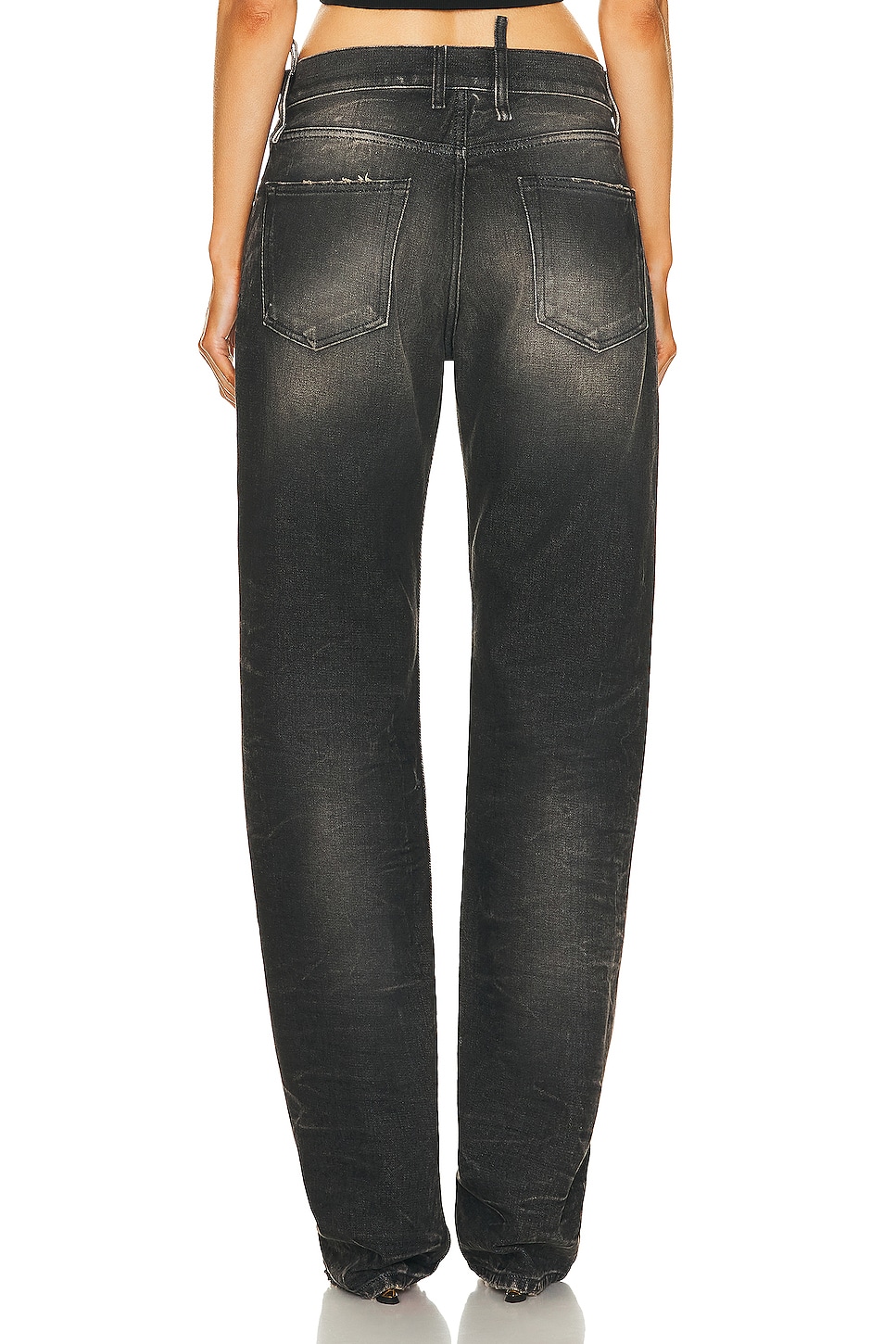 THE ATTICO Denim Straight Leg Jeans