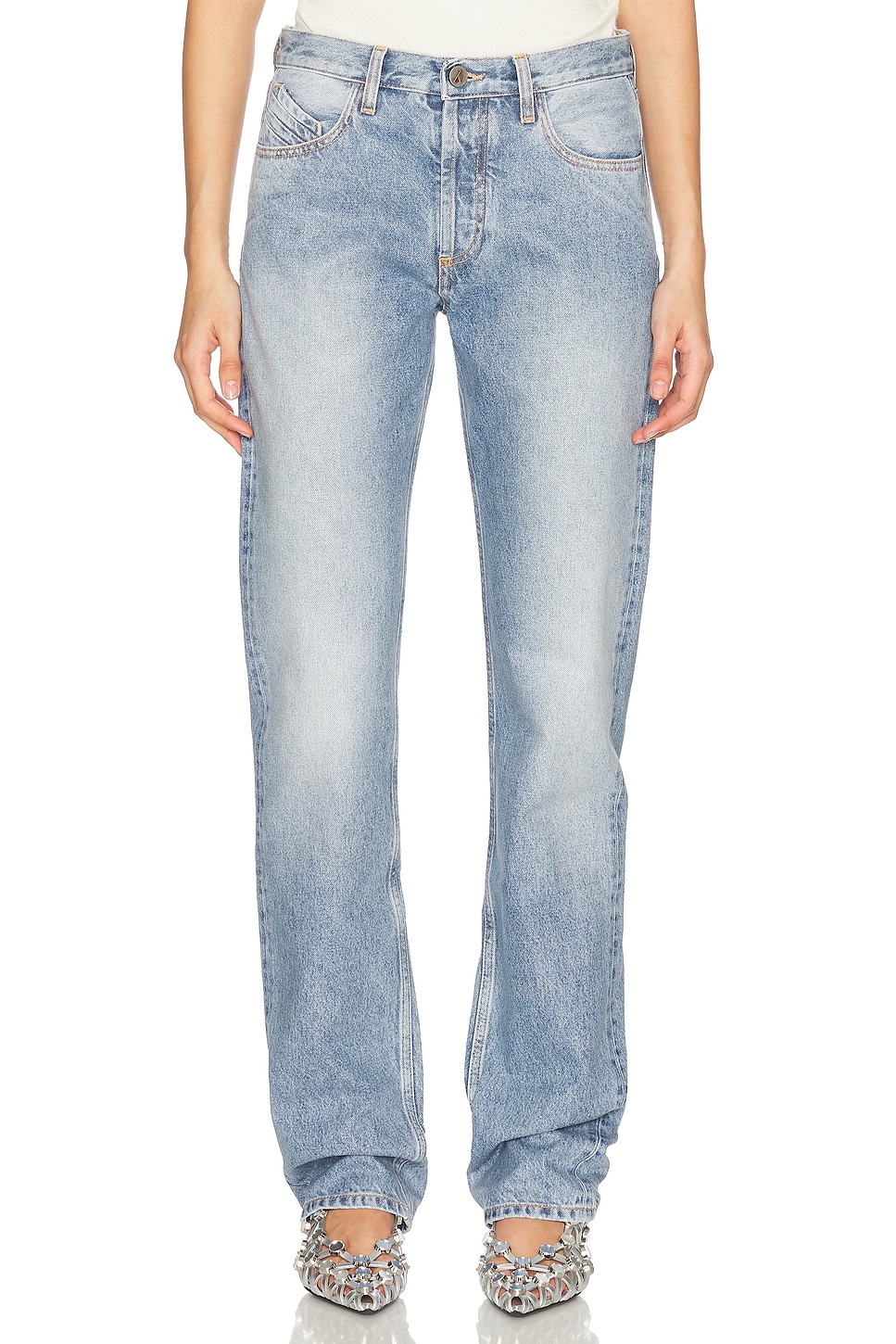 Image 1 of THE ATTICO Long Jeans in Sky Blue