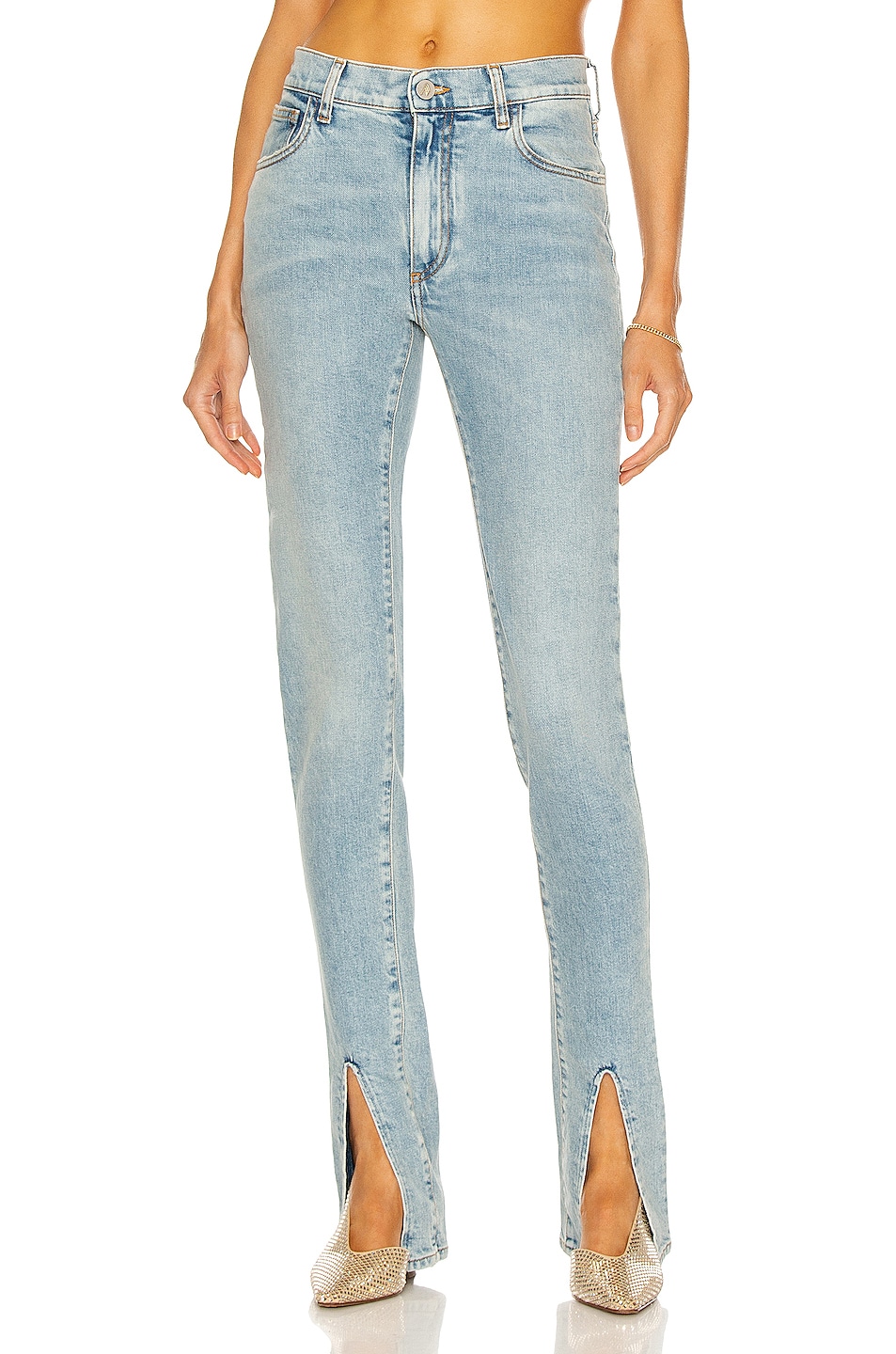 Image 1 of THE ATTICO Front Slit Skinny in Light Blue