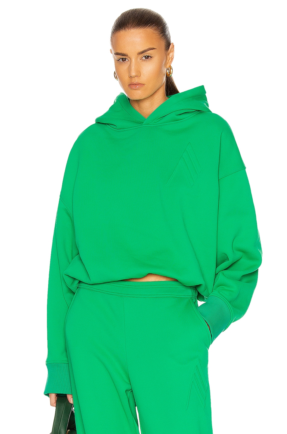 Image 1 of THE ATTICO Hooded Sweatshirt in Emerald