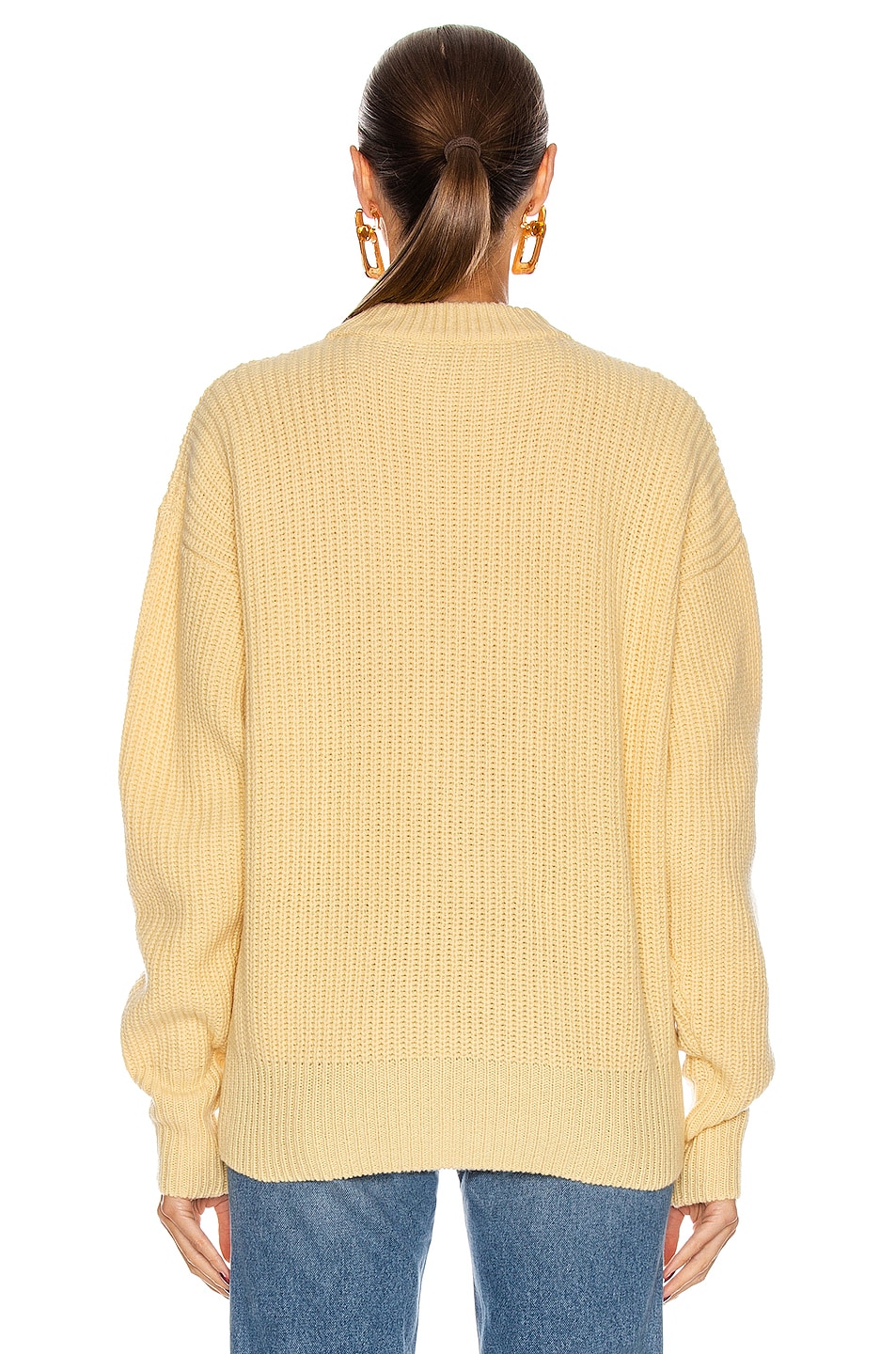 THE ATTICO Ribbed Sweater in Pale Yellow | FWRD