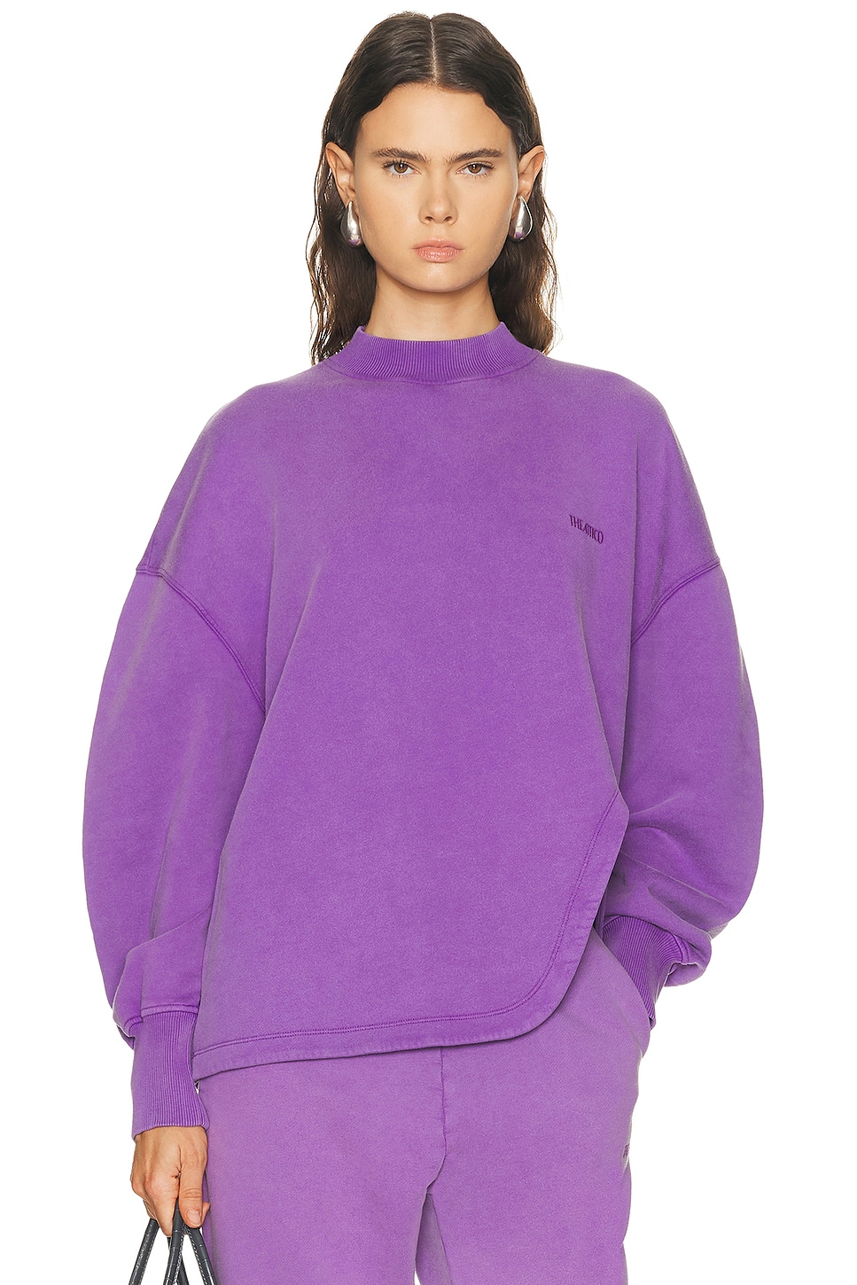 Image 1 of THE ATTICO Side Slit Sweatshirt in Purple