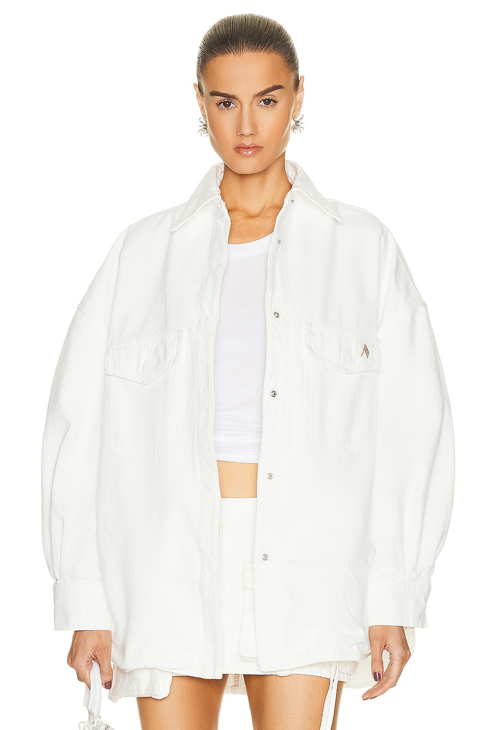 Image 1 of THE ATTICO Short Coat Shirt in White