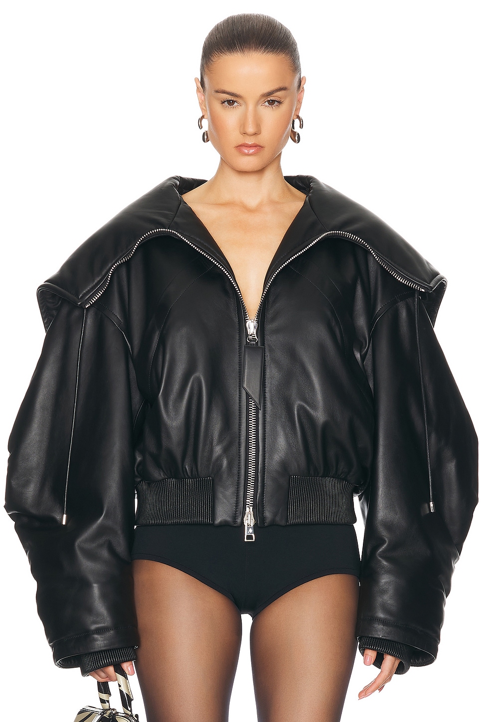 Shop Attico Bomber Jacket In Black